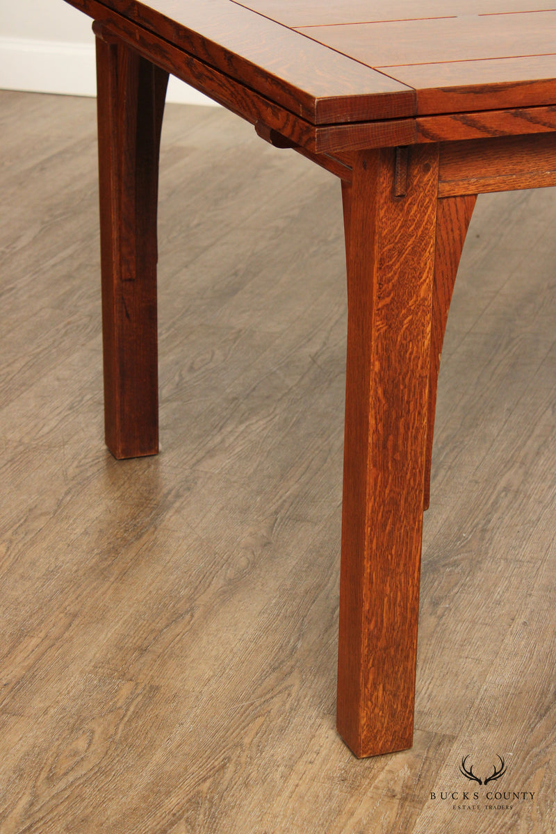 Stickley Mission Collection Oak Drawtop Dining Table