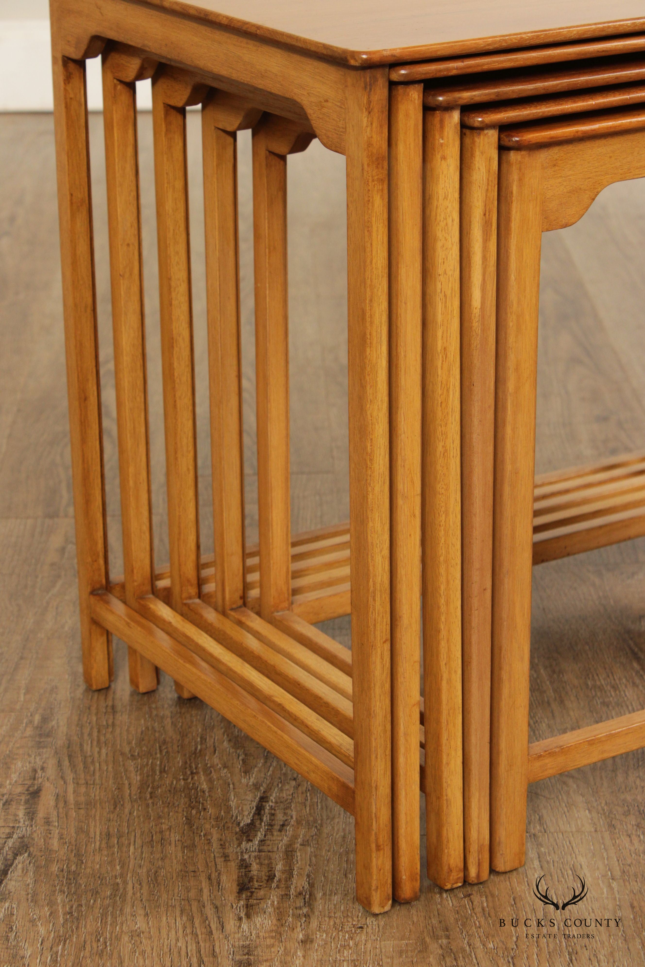 Dunbar Edward Wormley Mid Century Modern Walnut Nesting Tables