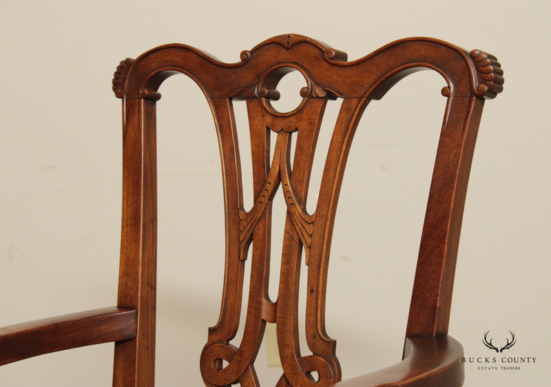 Annesley & Co. Chippendale Style Vintage Set of 6 Mahogany Dining Chairs