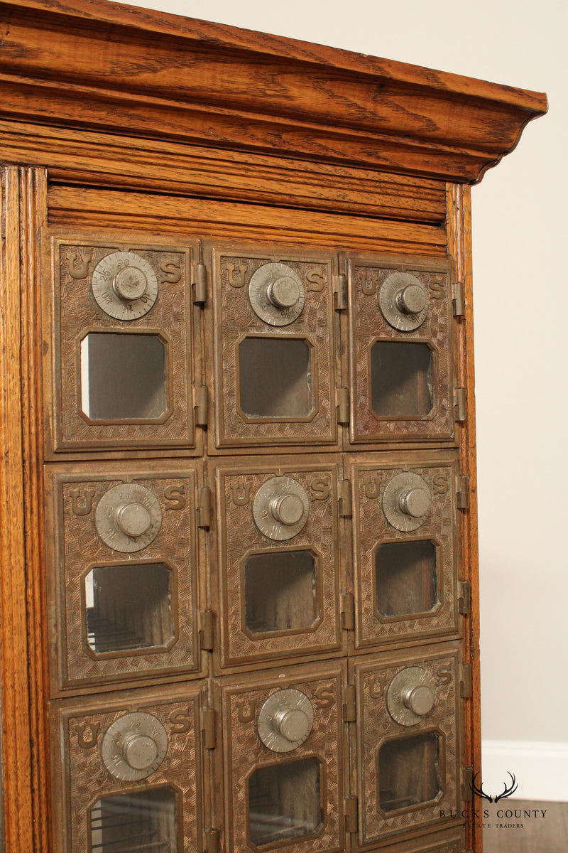 Vintage Reclaimed Post Office Window and Mailboxes