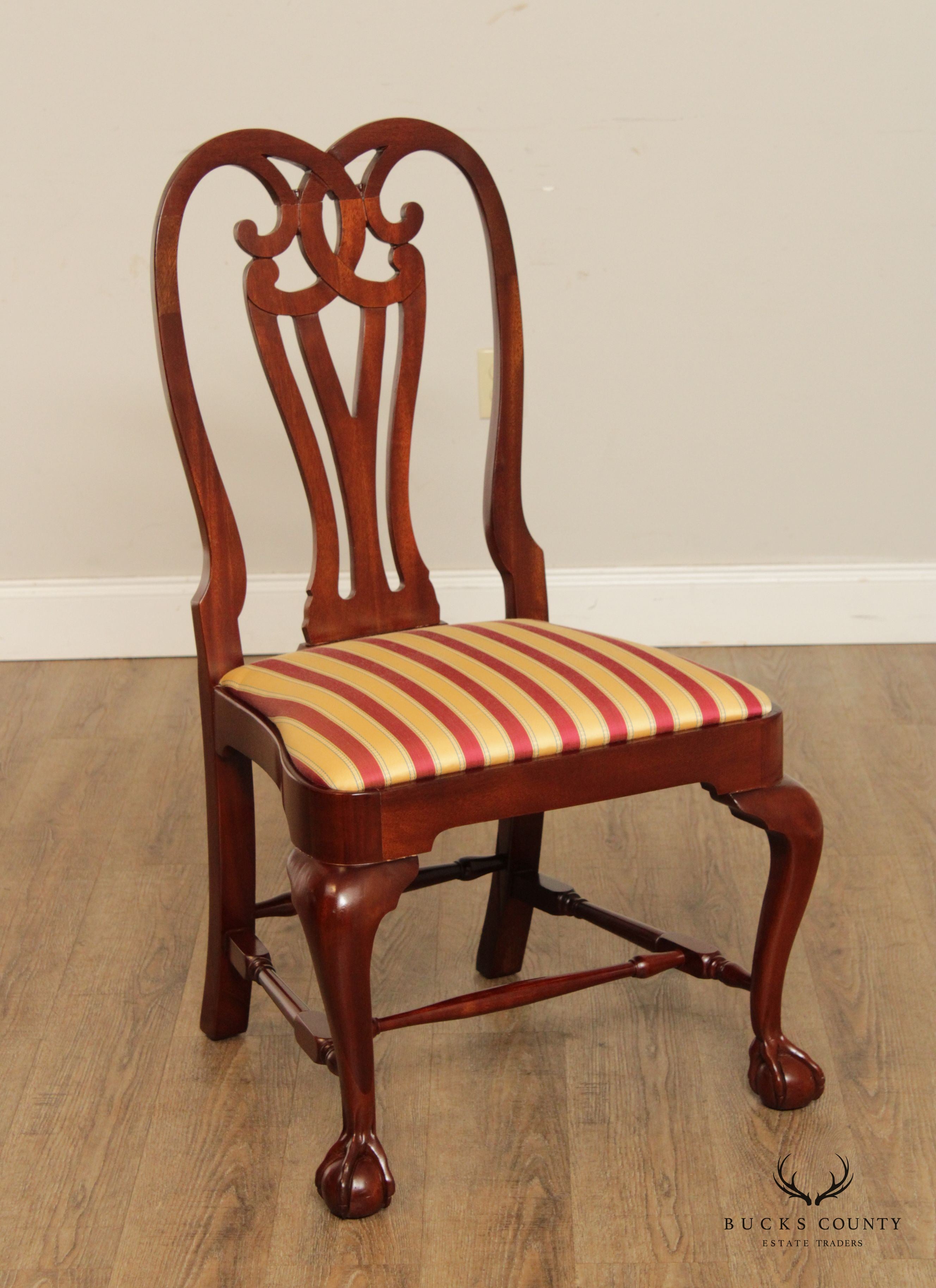 Chippendale Style Set of 8 Mahogany Ball and Claw Dining Chairs