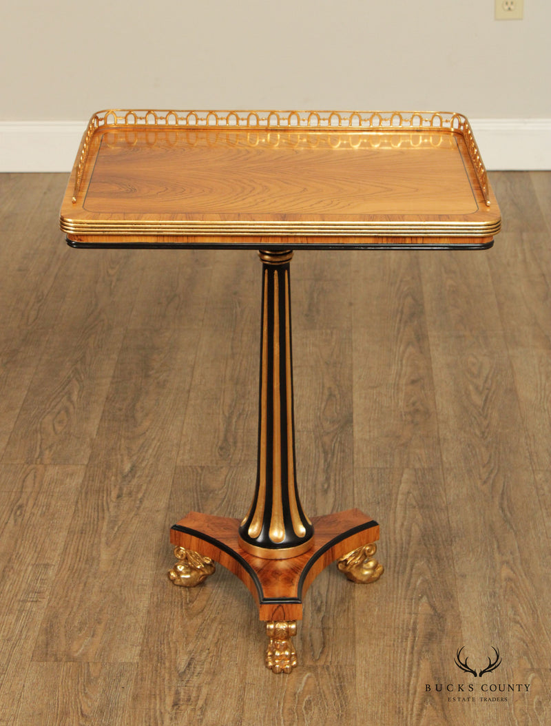 Theodore Alexander Regency Style Claw Foot Rosewood Side Table