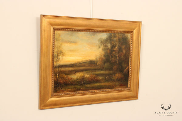 Niko Kyte Landscape Original Oil Painting, Custom Framed