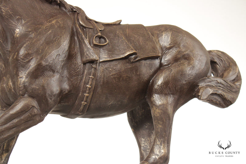 Elizabeth Ritter 'Running Thoroughbred' Bronzed Horse Sculpture