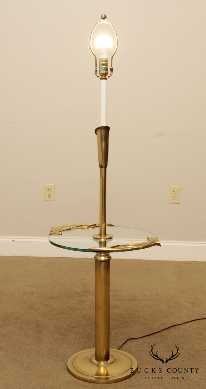 Stiffel Vintage Brass Art Nouveau Style Table Floor Lamp