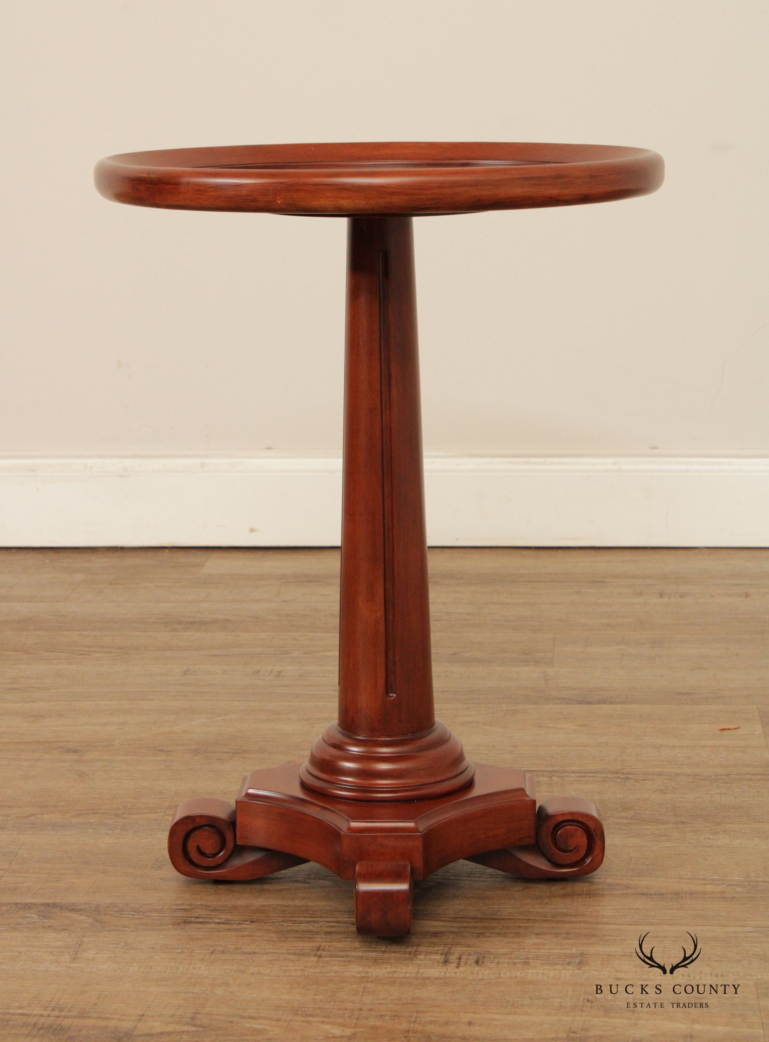 American Empire Style Round Cherry Side Table