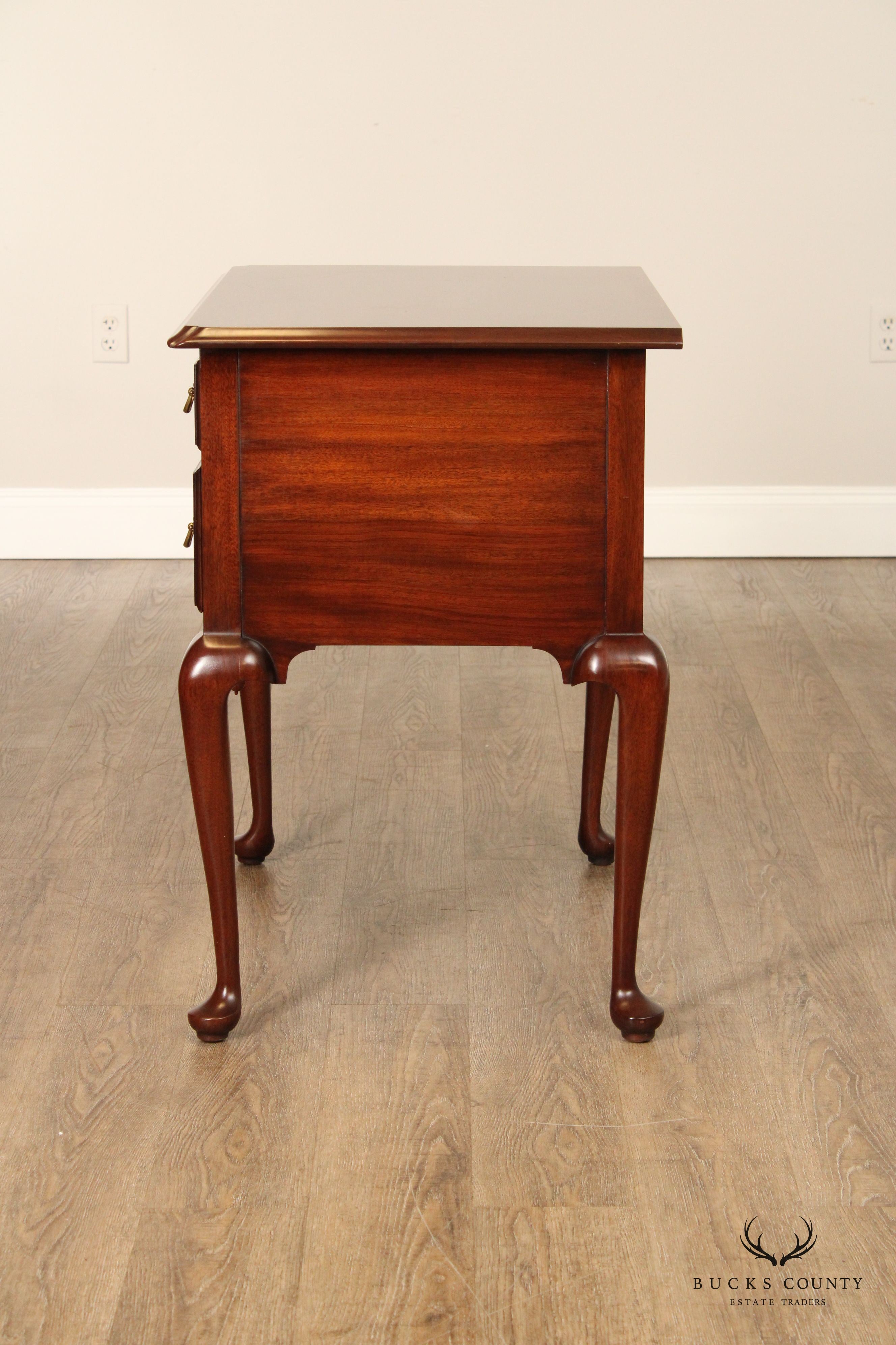 Henkel Harris Queen Anne Style Mahogany Lowboy