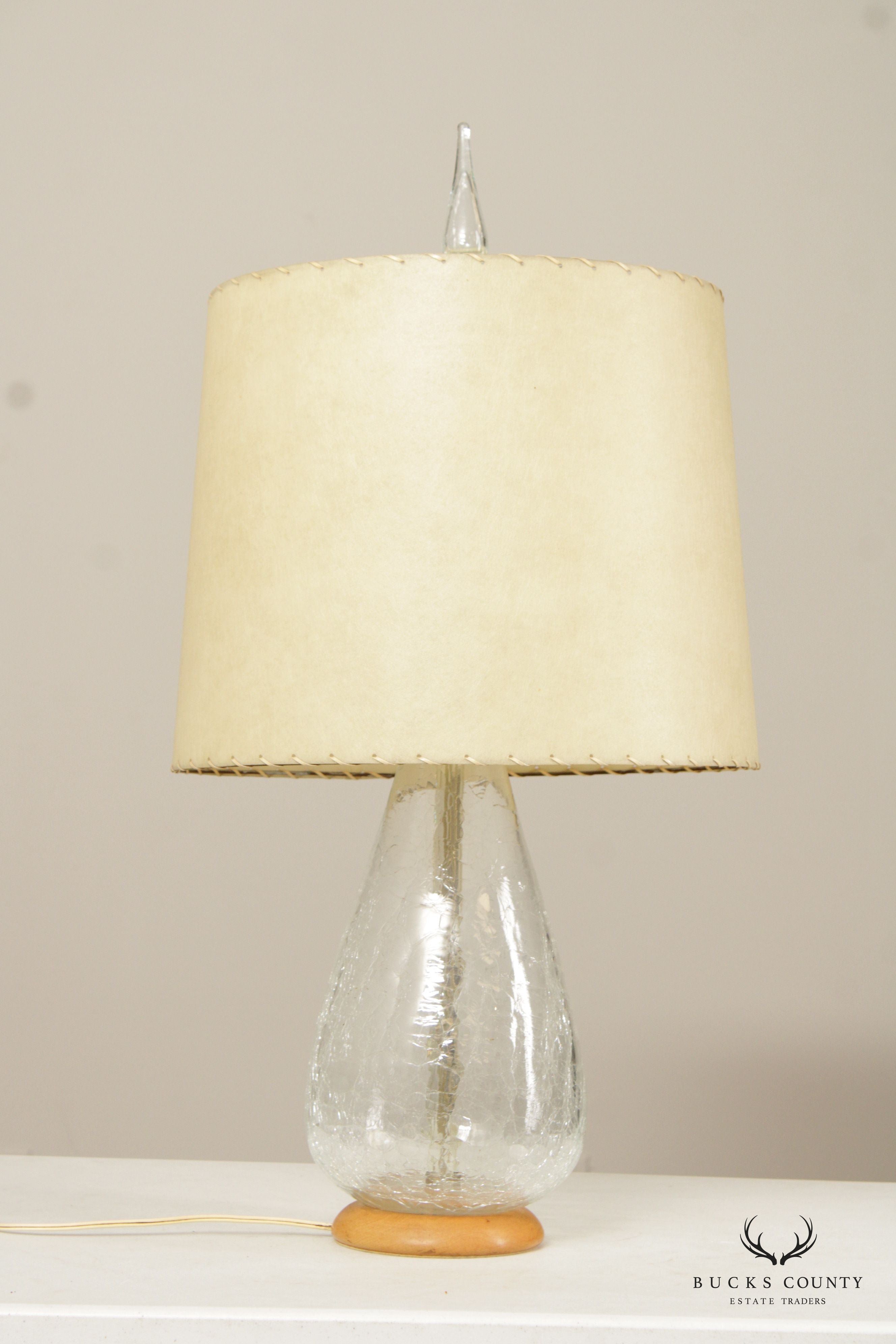 Blenko Mid Century Modern Blown Glass Table Lamp