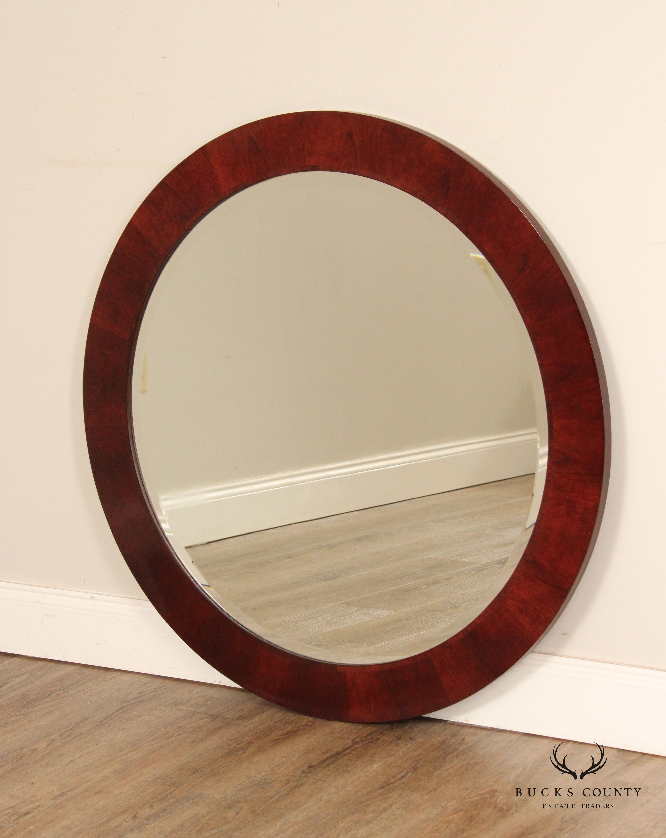 Stickley Metropolitan Collection Round Cherry Mirror