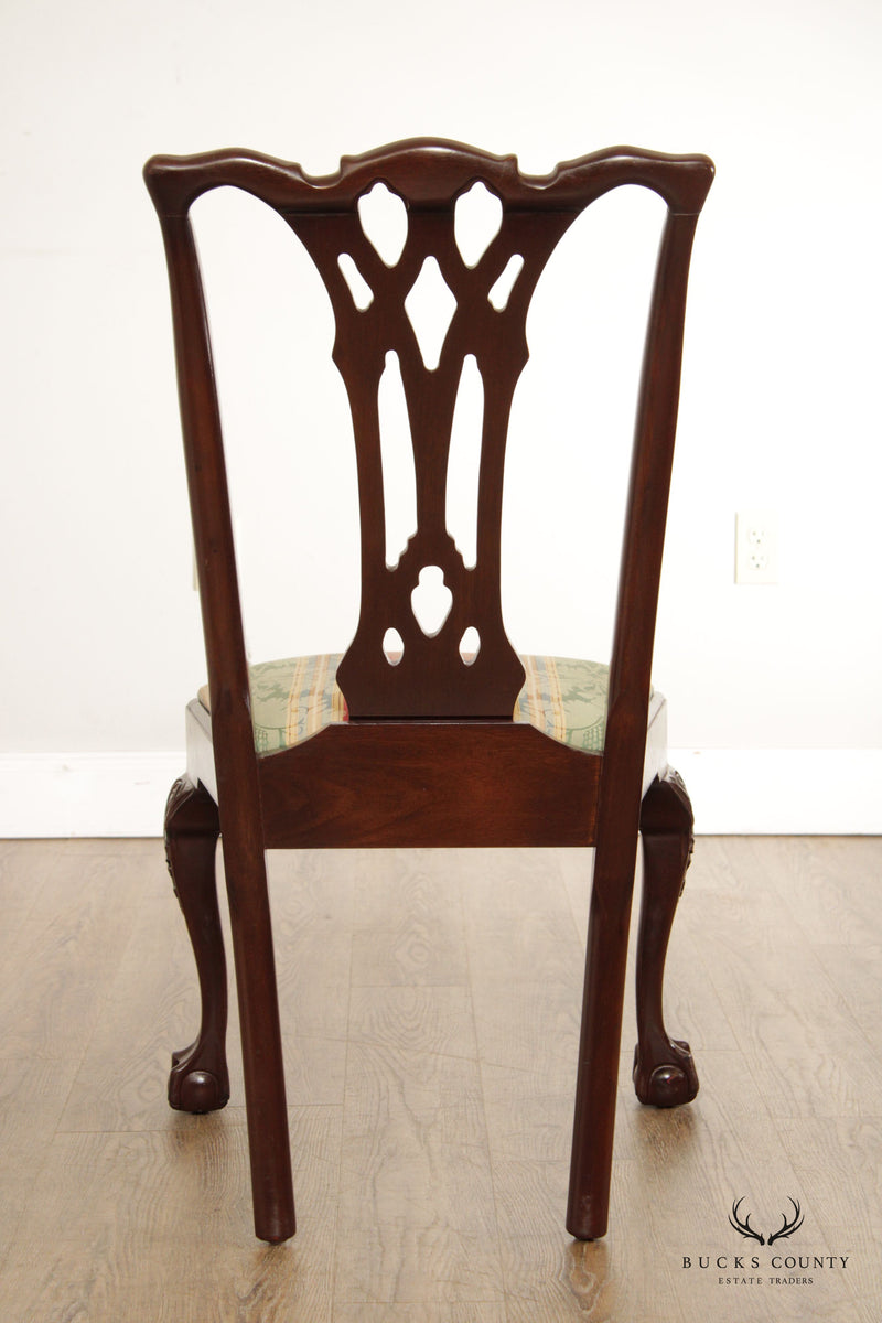 Custom Chippendale Style Mahogany Ball and Claw Foot Side Chair