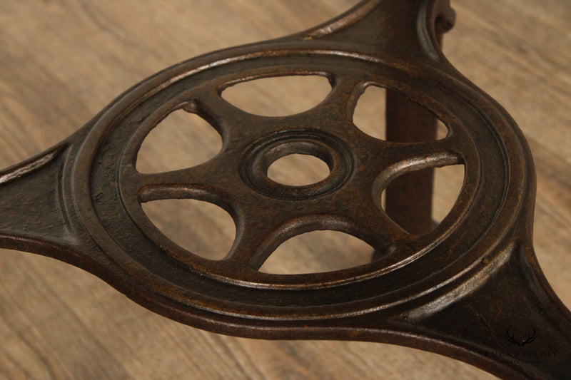 Antique Victorian Cast Iron Pub Table