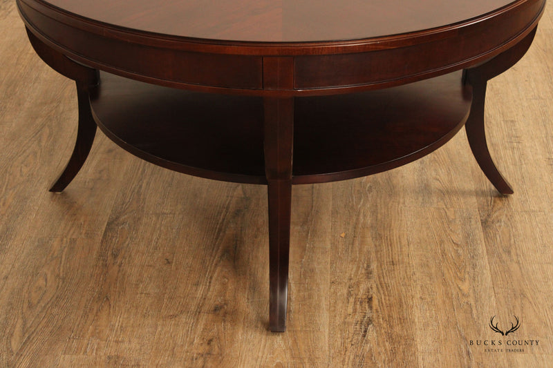 CTH Sherrill Occasional Masquerade Collection Two-Tier Cherry Round Coffee Table