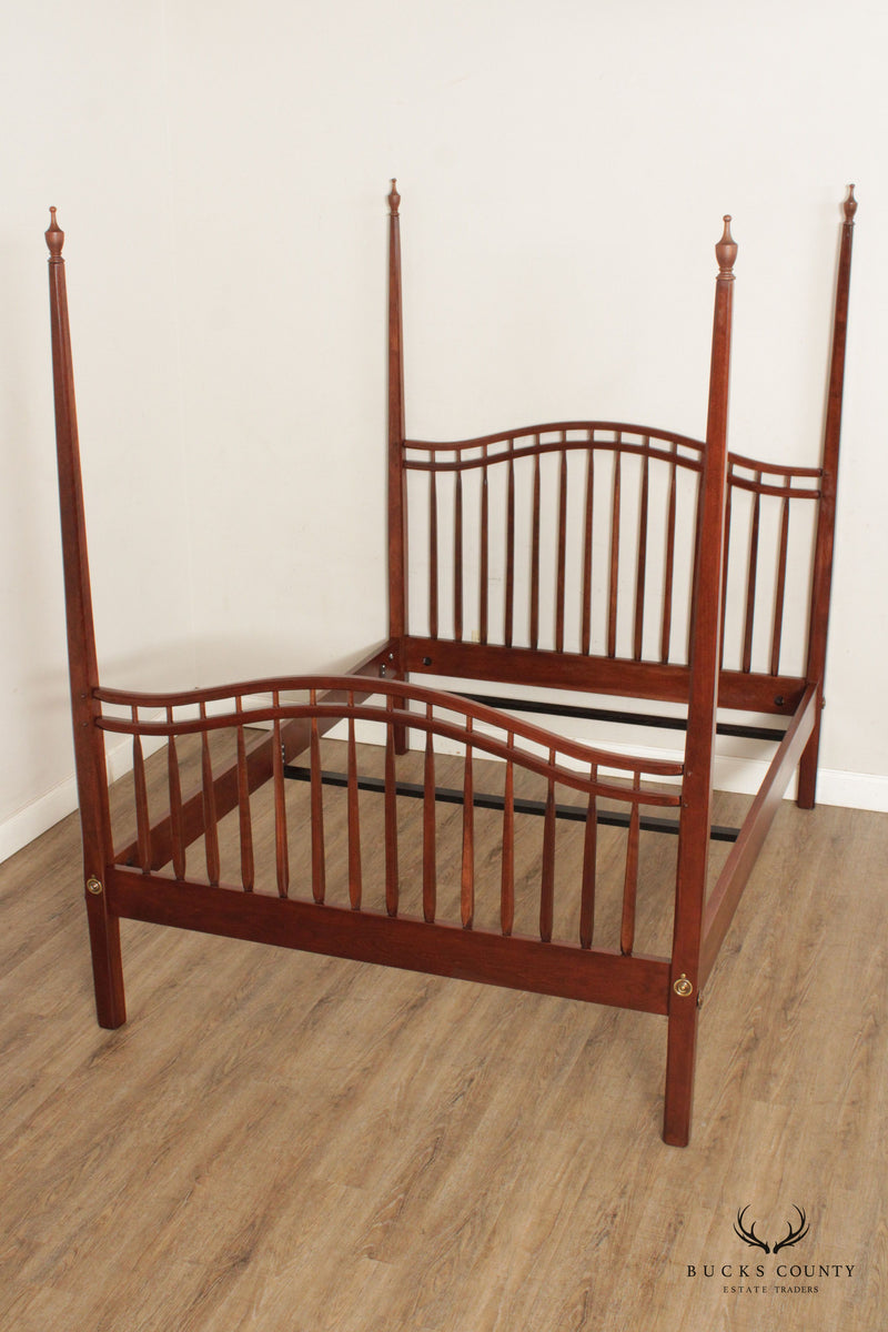 Hunt Country Furniture Windsor Style Queen Size Cherry Poster Bed