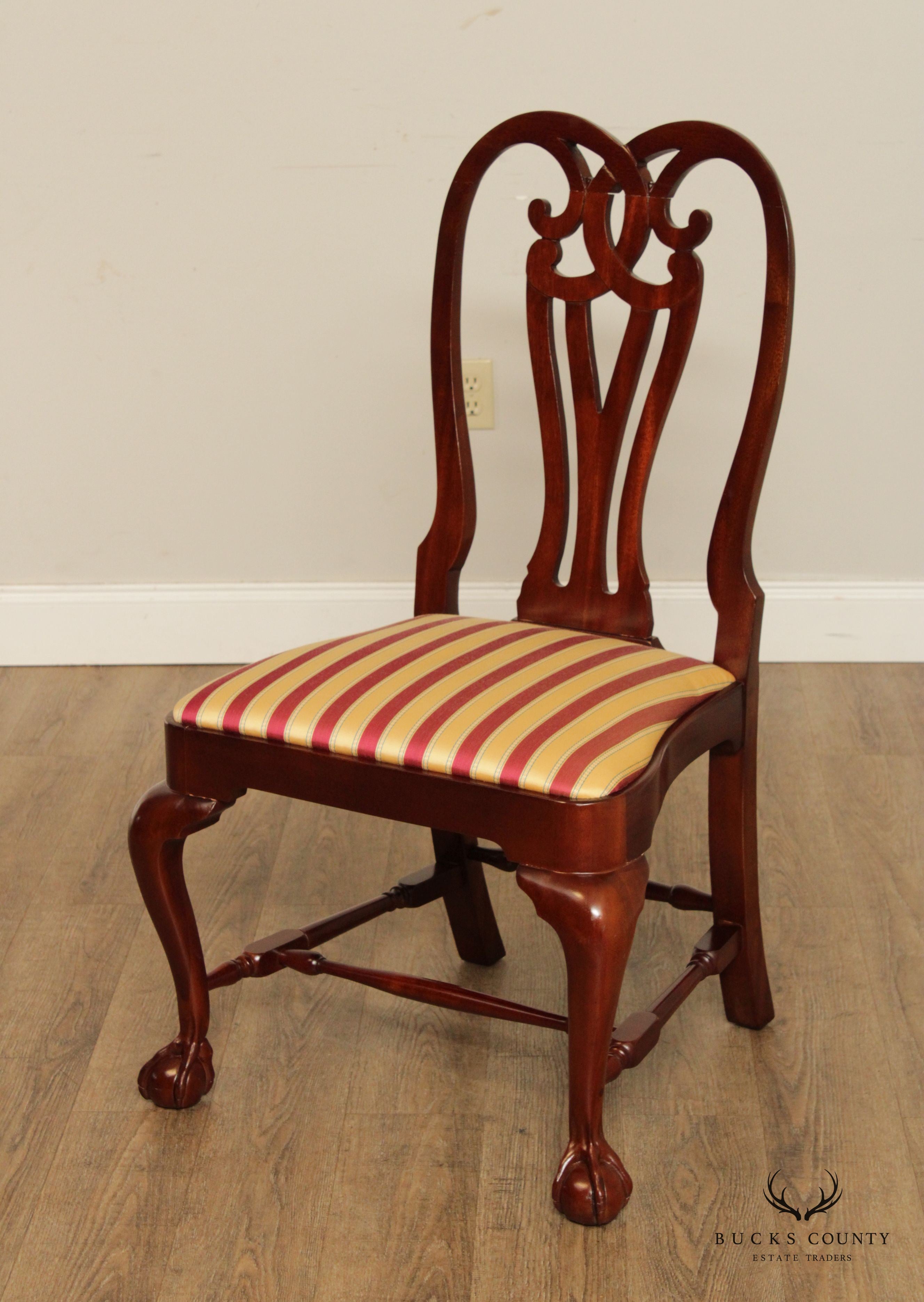 Chippendale Style Set of 8 Mahogany Ball and Claw Dining Chairs