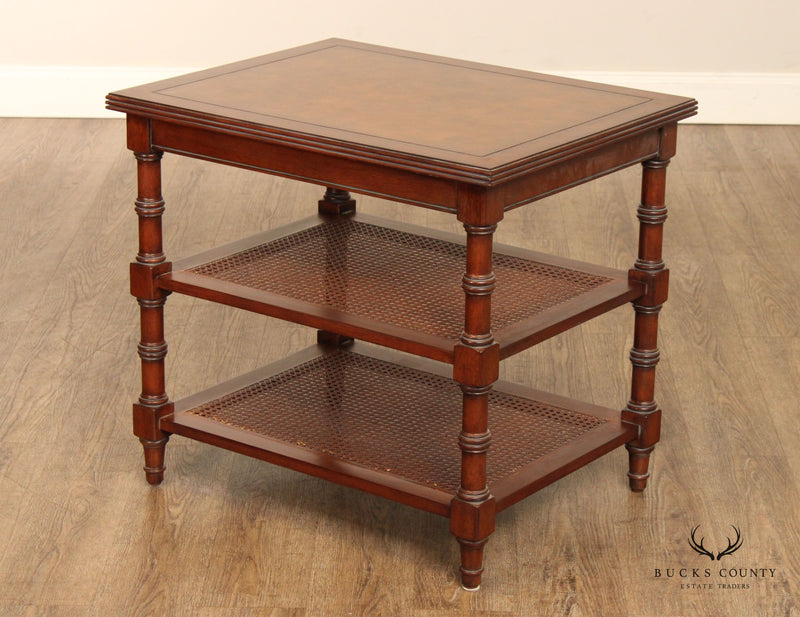 Ethan Allen British Colonial Style Three-Tier Side Table