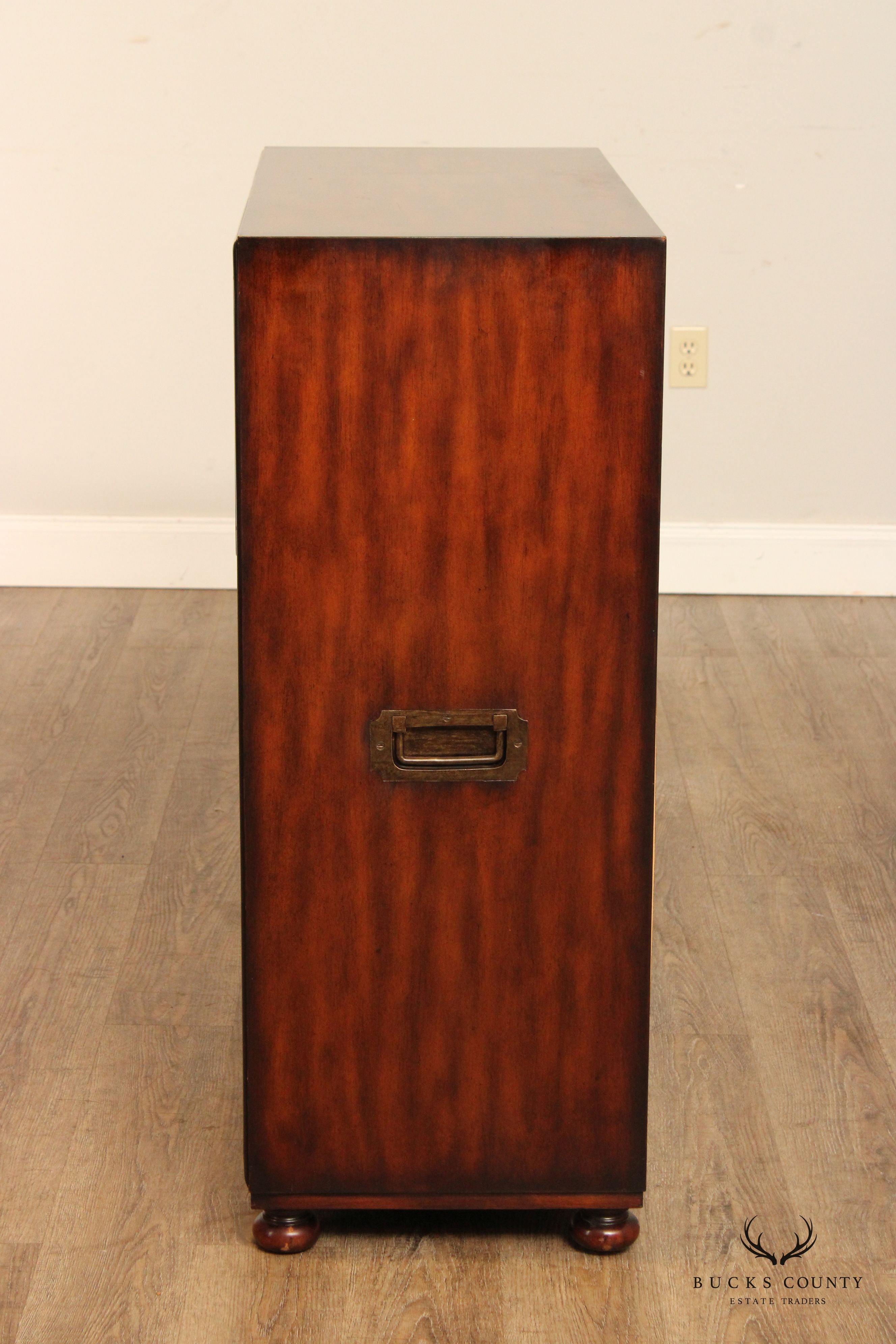 Theodore Alexander Campaign Style 'Subaltern's Chest' File Cabinet