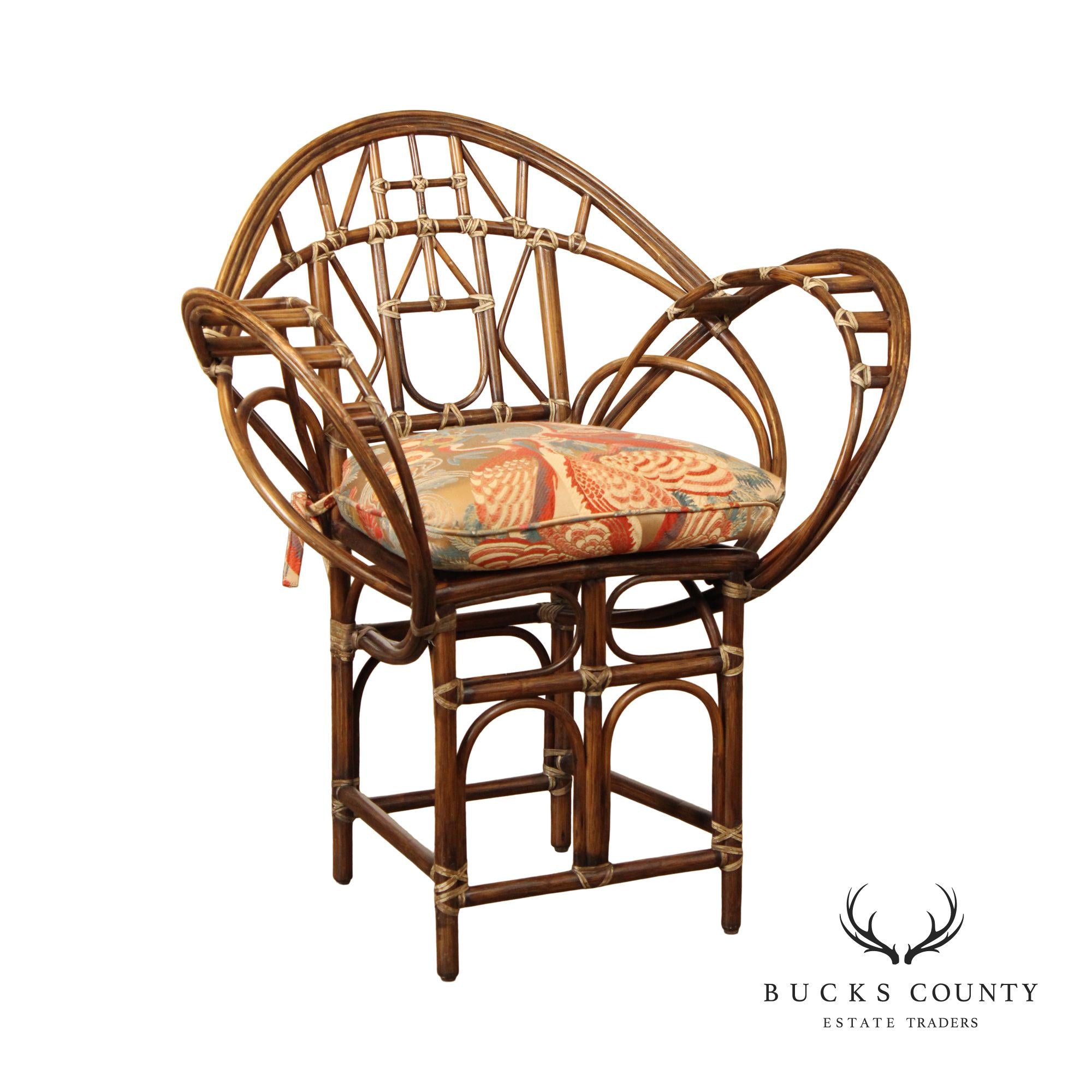 McGuire Vintage Bent Bamboo 'Butterfly' Armchair