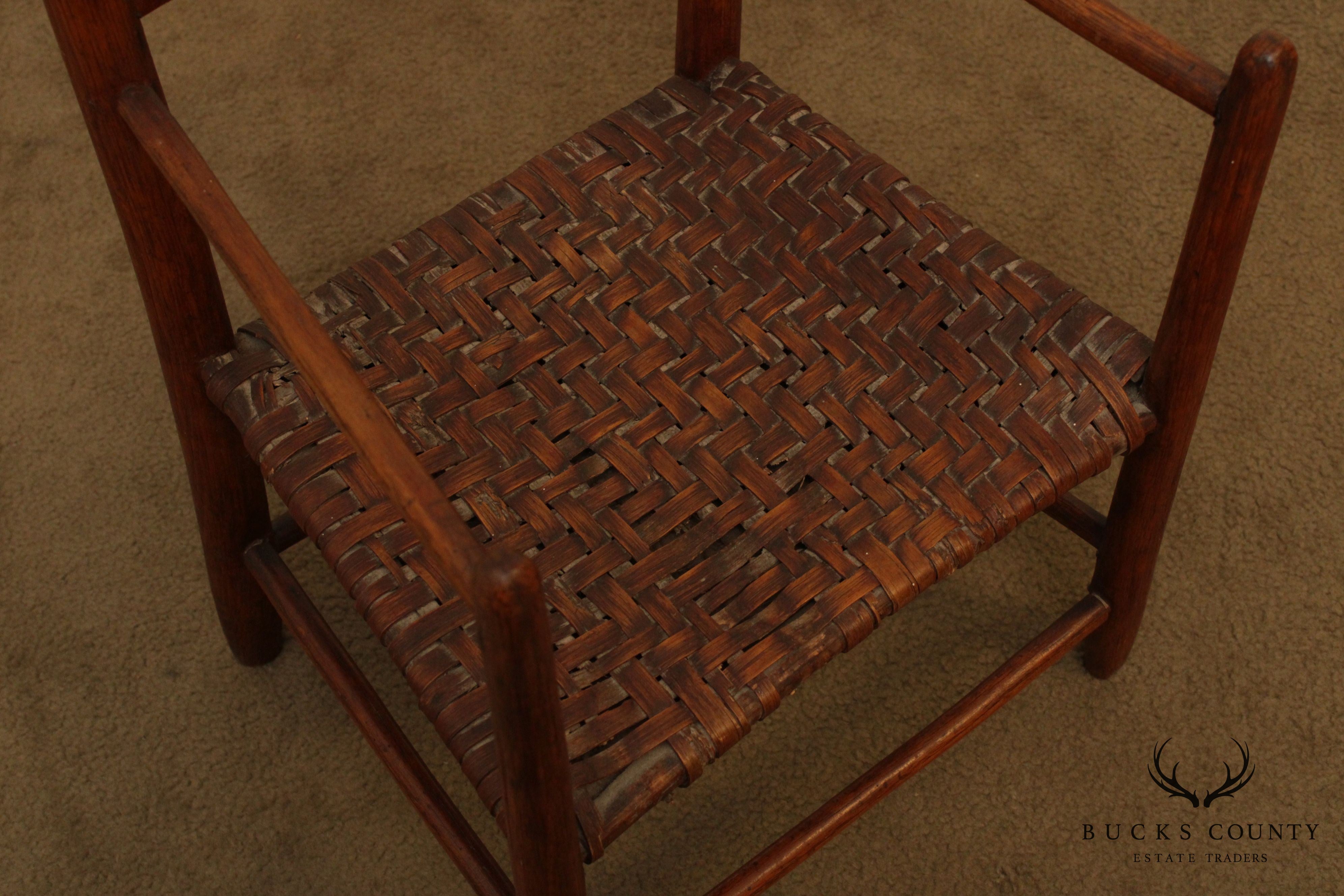 Youth Ladder Back Chair with Basketweave Cane Seat