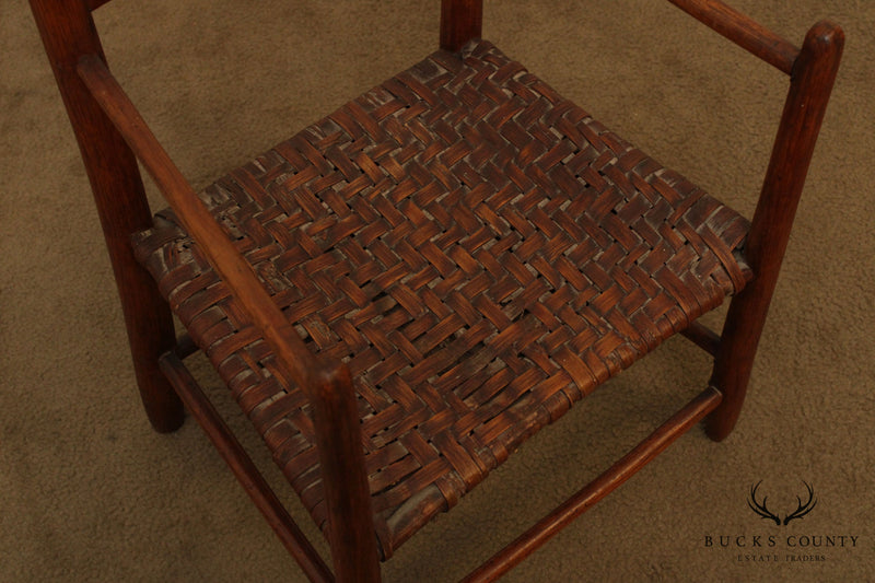 Youth Ladder Back Chair with Basketweave Cane Seat