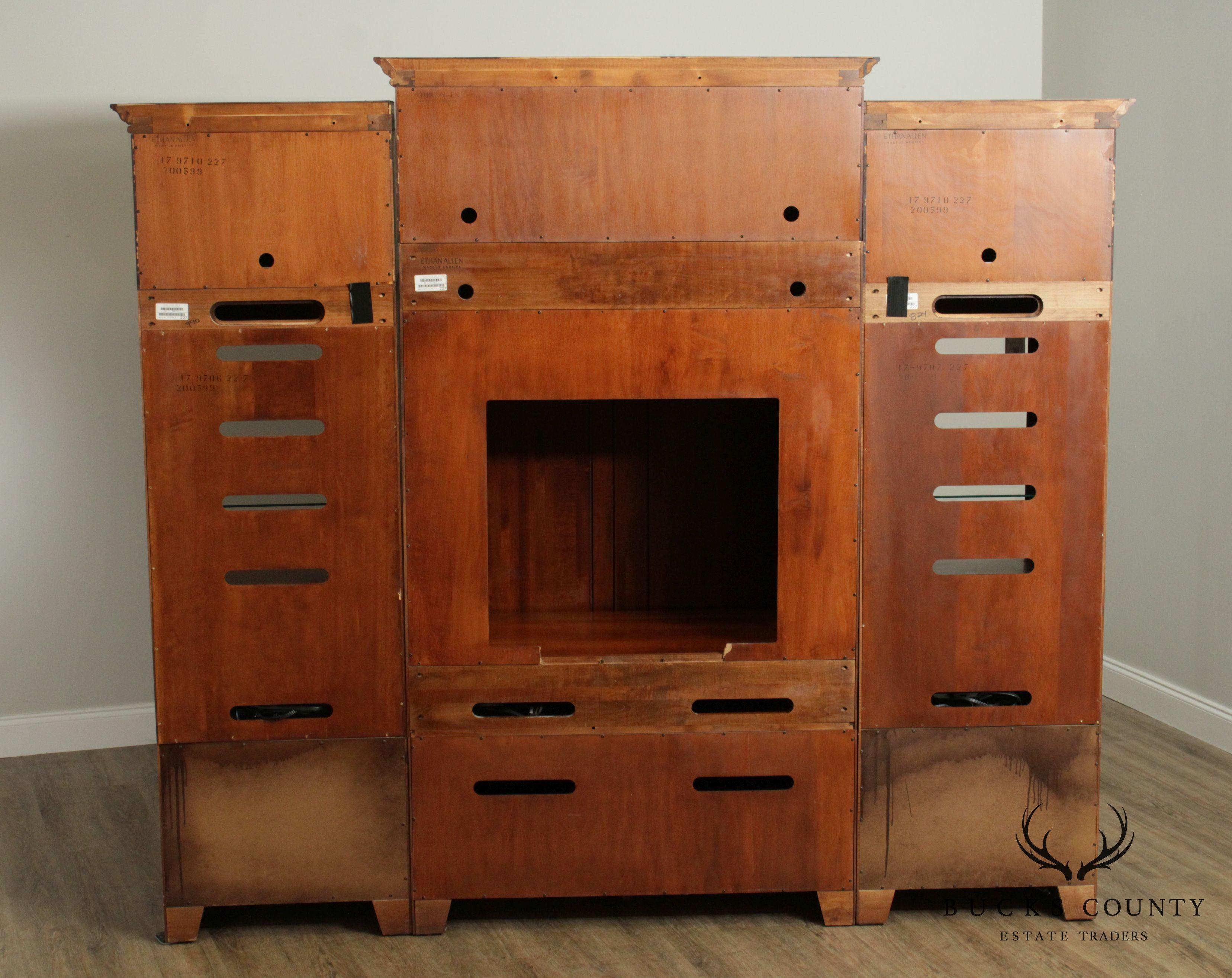 Ethan Allen Country Crossing Large Entertainment Wall Unit