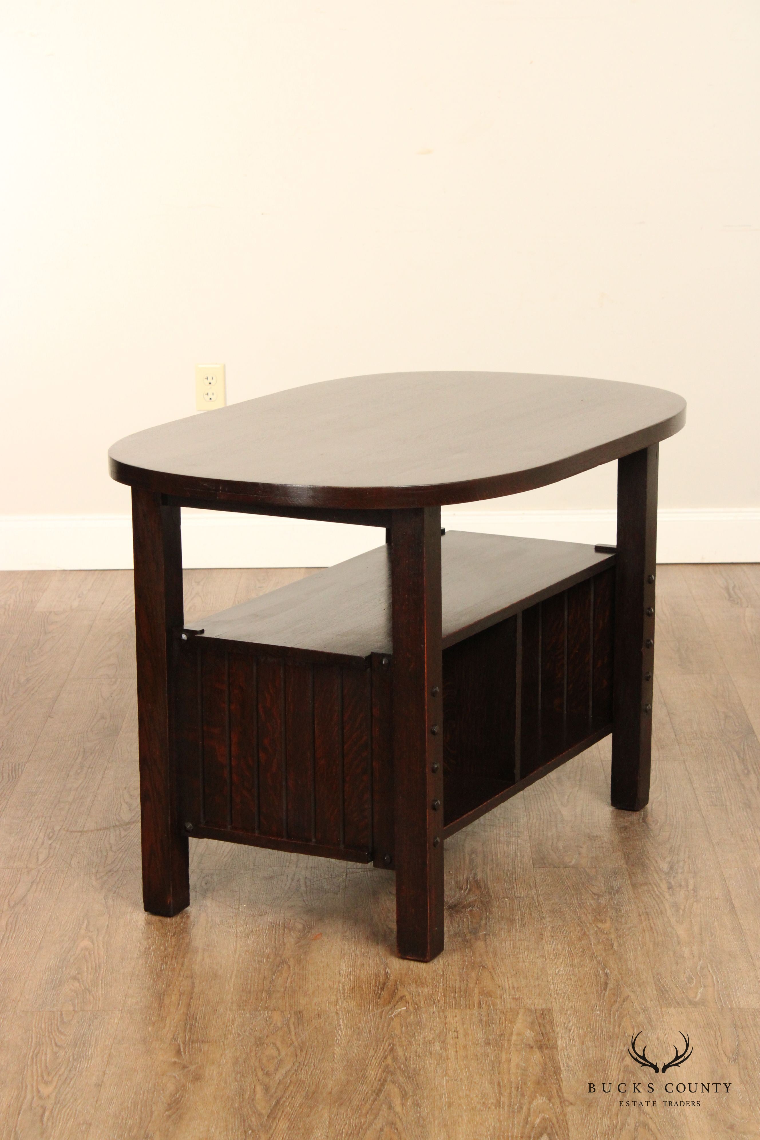 Michigan Chair Company Antique Mission Oak Library Table