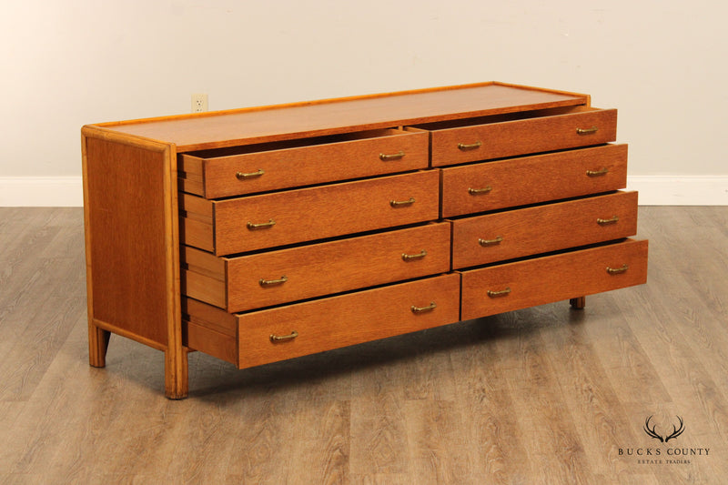 McGuire Mid Century Modern Oak Six-Drawer Dresser