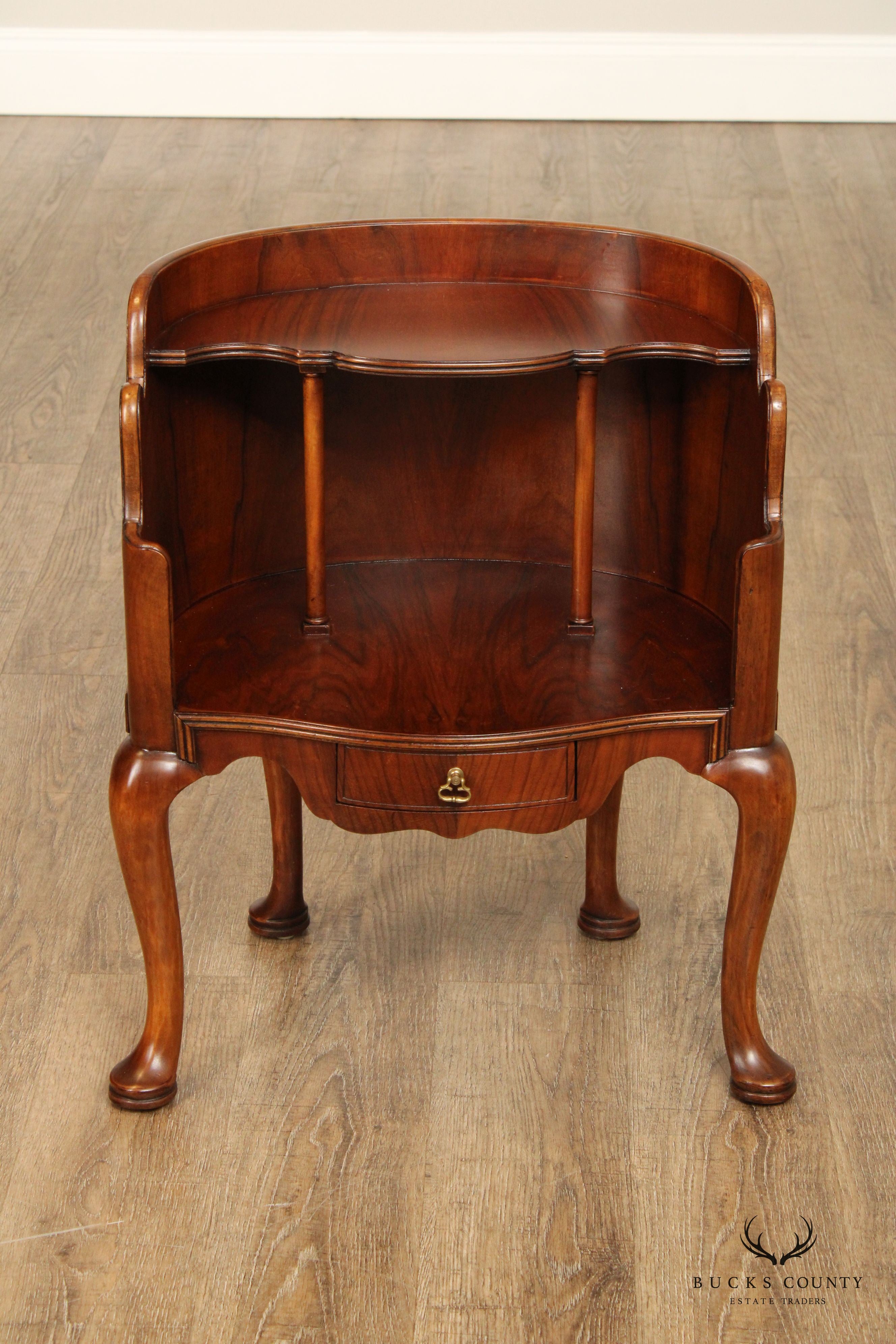 CHELSEA HOUSE INC PORT ROYAL COLLECTION GEORGIAN STYLE WALNUT SIDE STABLE