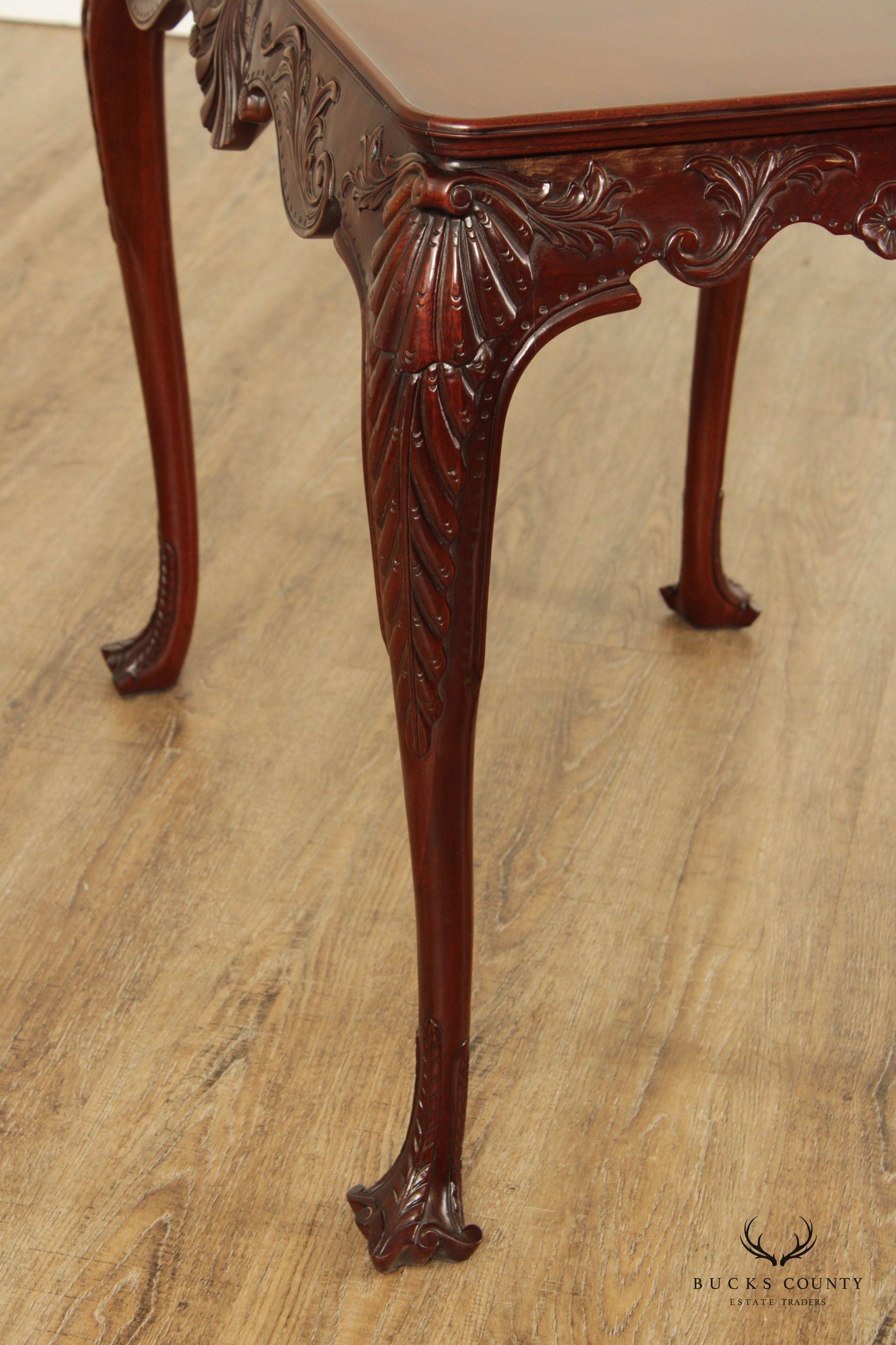 Kindel Irish Georgian Society Carved Mahogany Tea Table