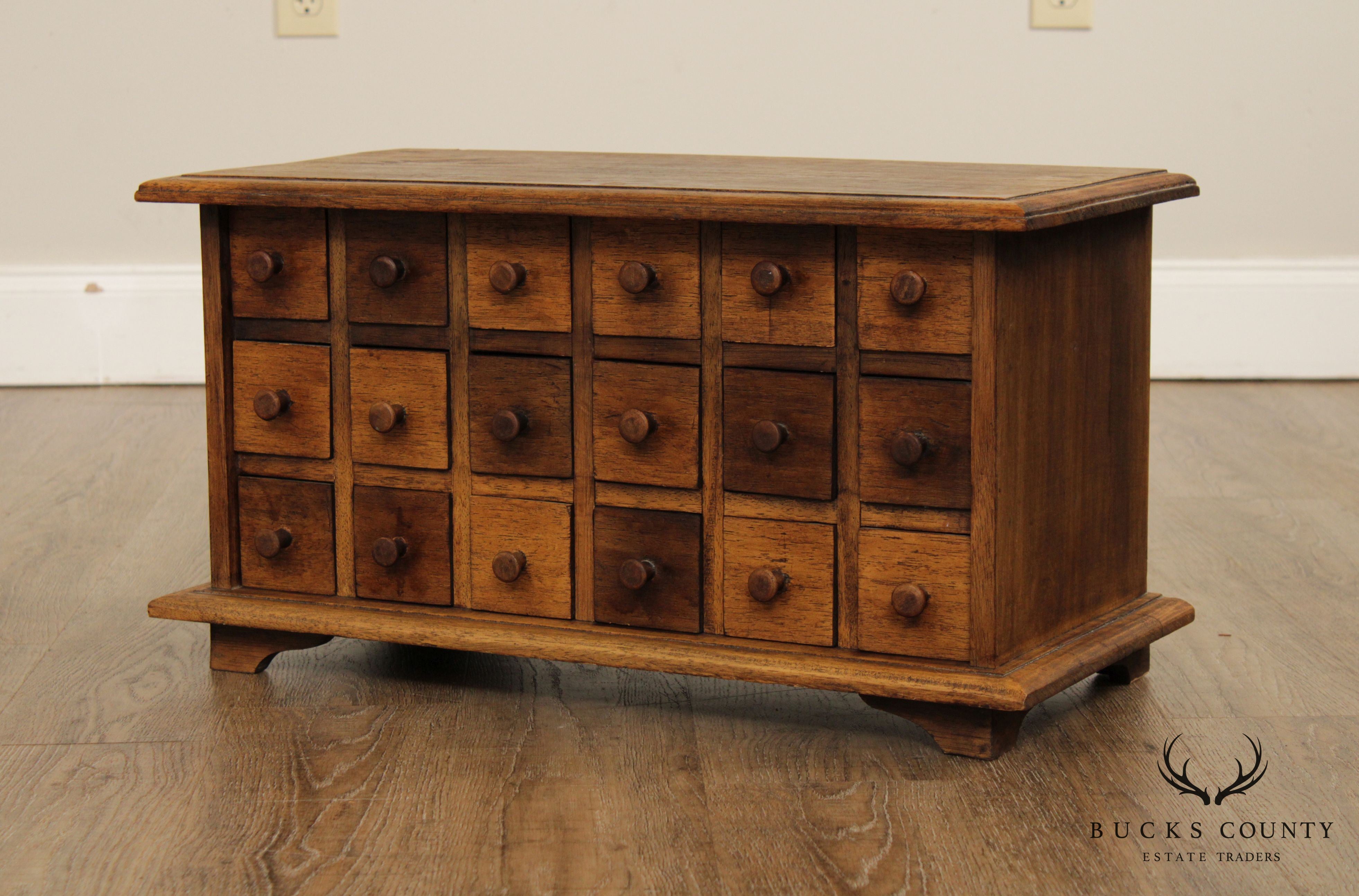 Vintage 18 Drawer Hardwood Apothecary Chest