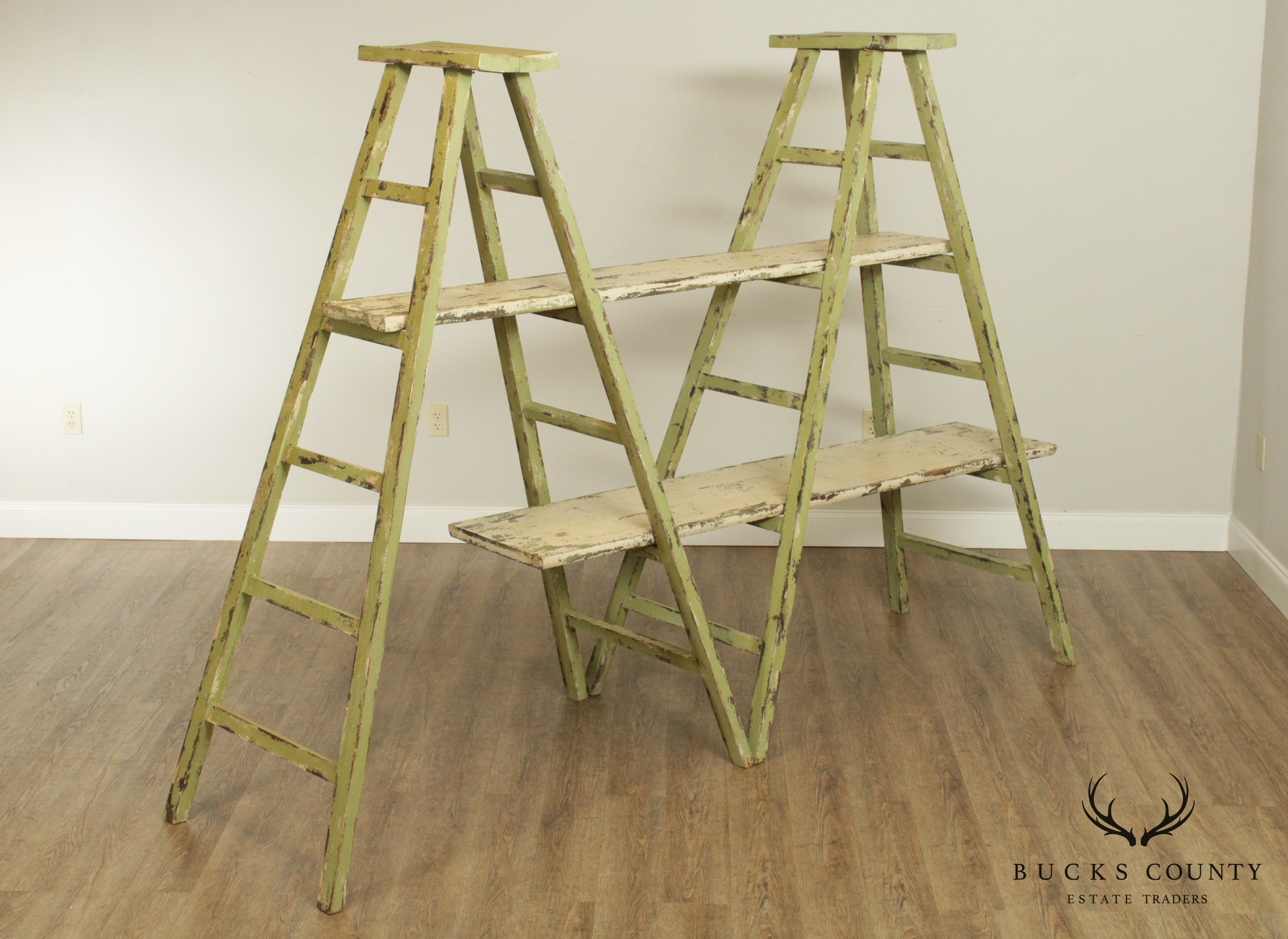 Vintage Farmhouse Ladder Etagere