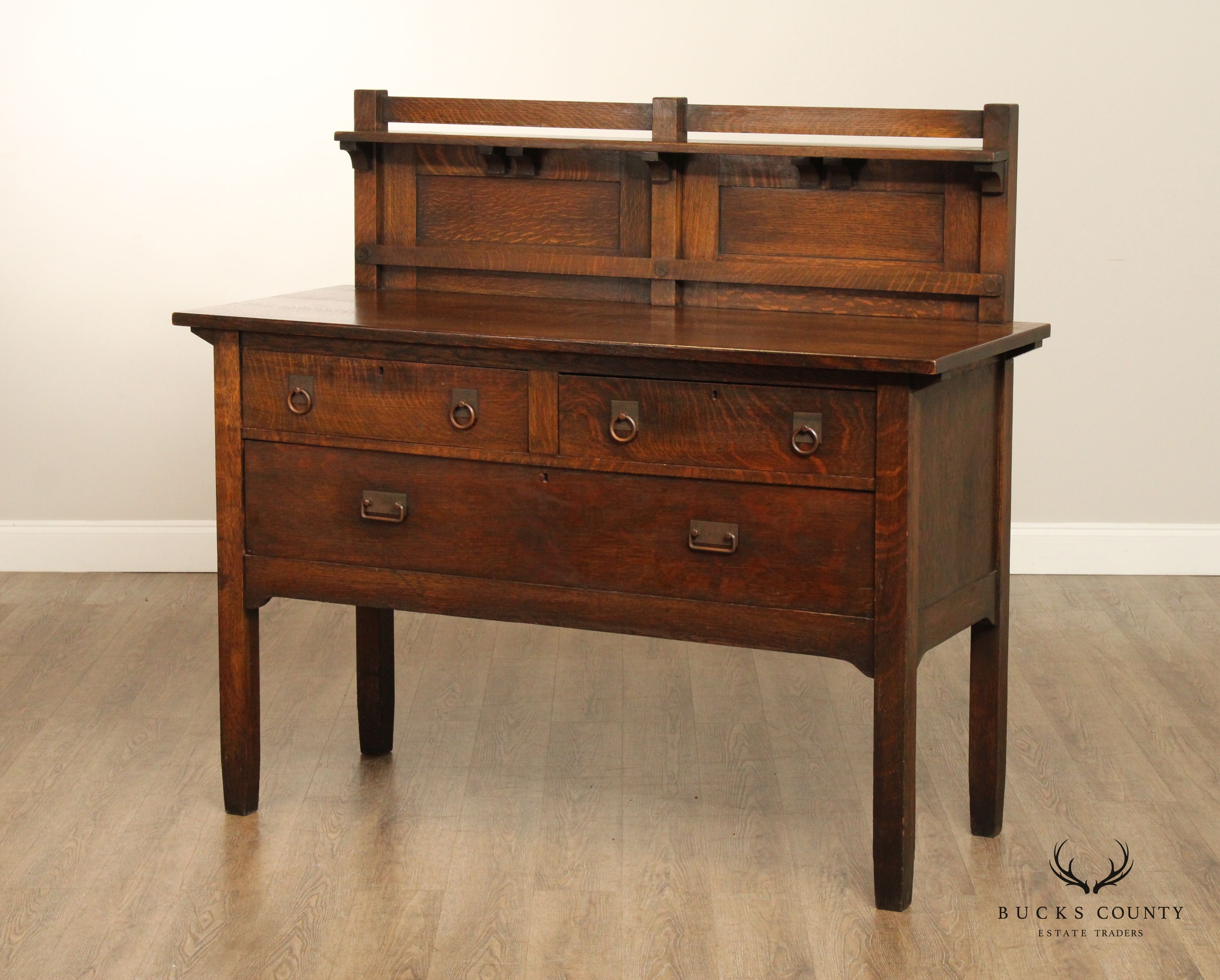 STICKLEY BROTHERS ANTIQUE MISSION OAK SIDEBOARD