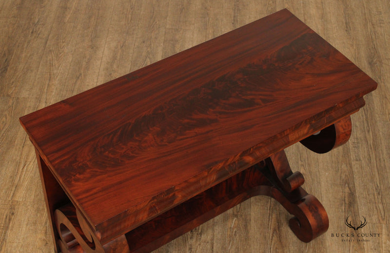 Antique American Empire Mahogany Console Table
