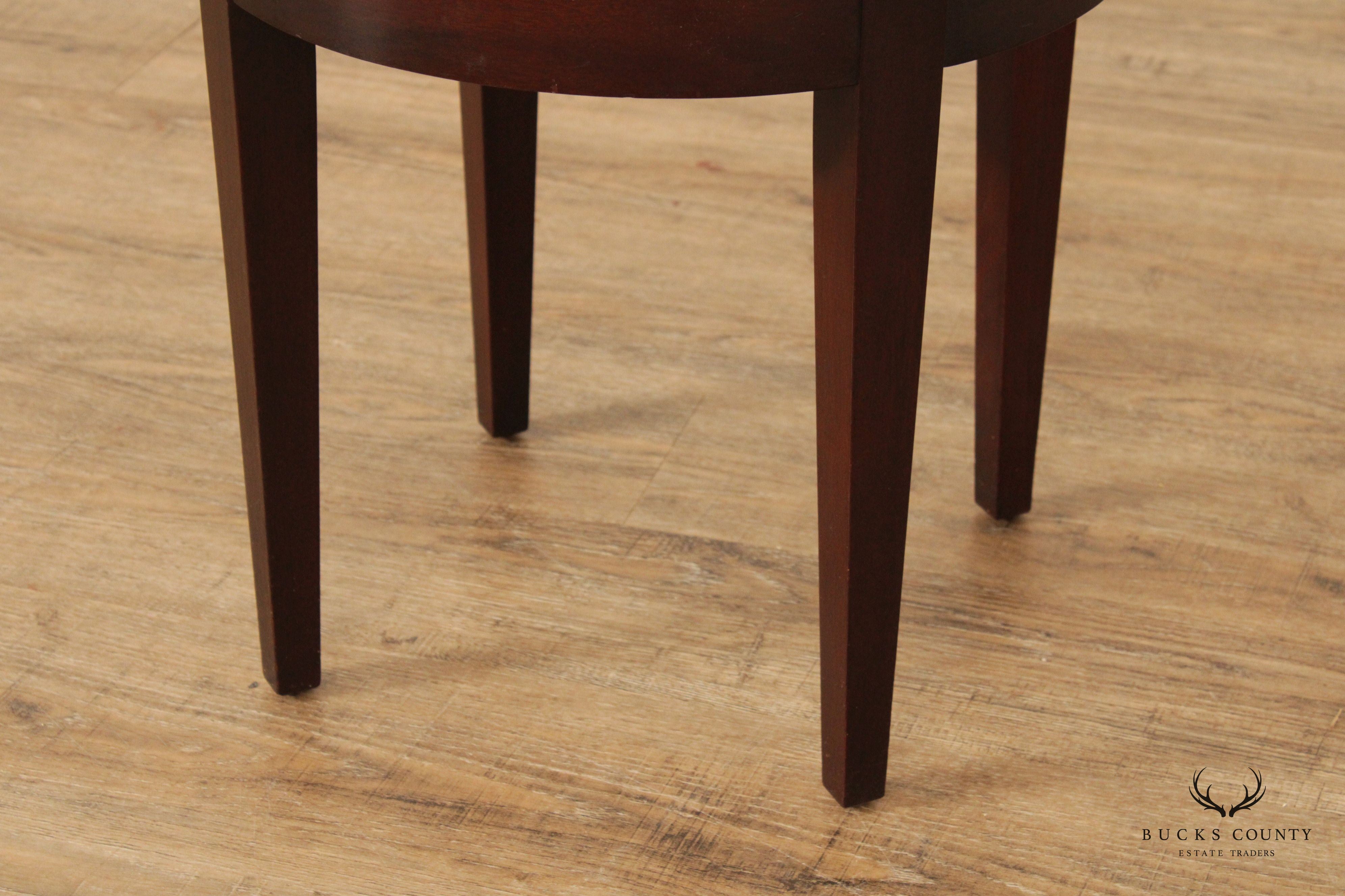 Hepplewhite Style Vintage Mahogany Swivel Stool