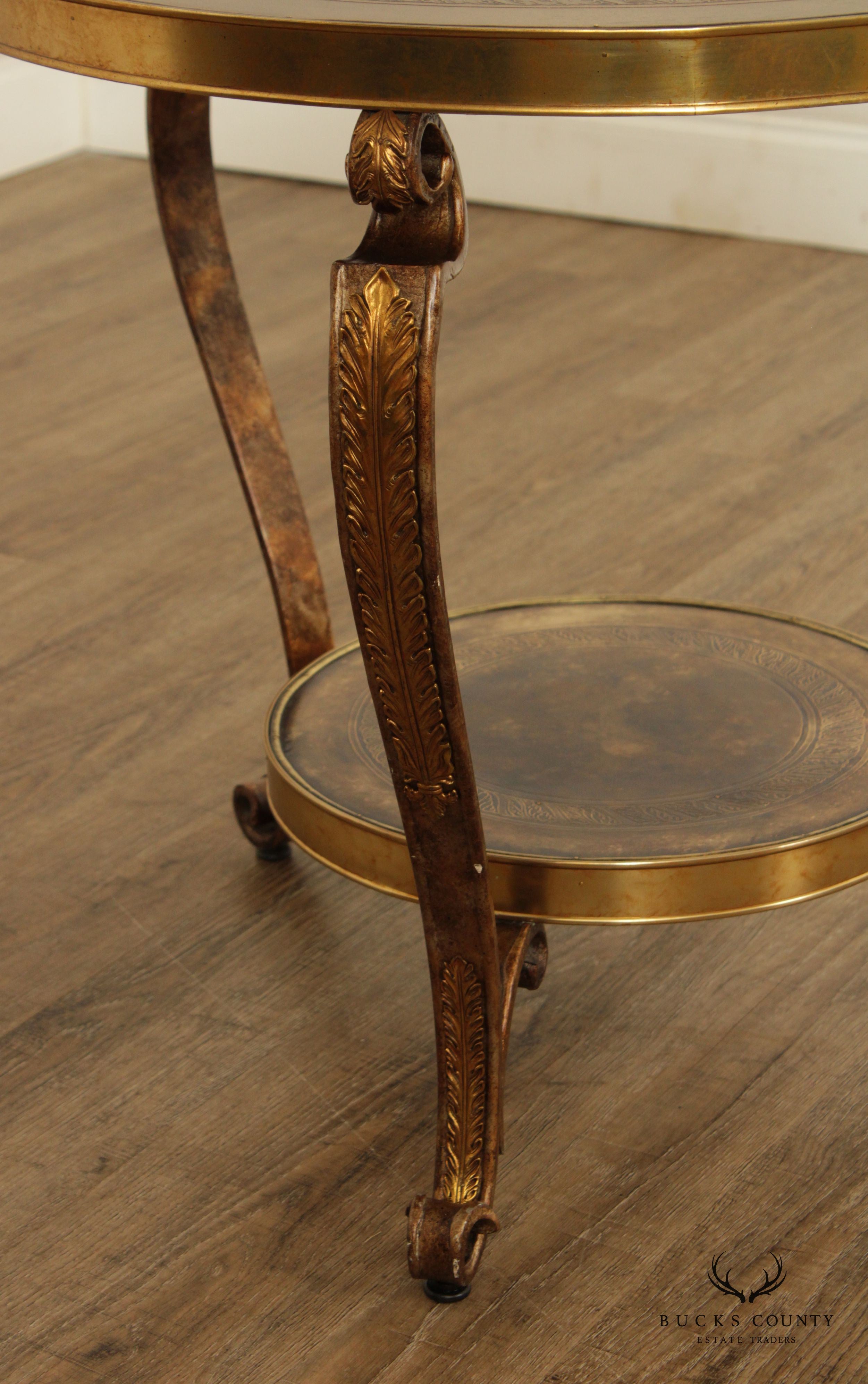 Century Furniture Grand Tour Collection Brass Lamp Table