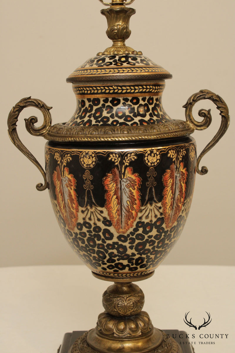 Venetian Style Painted Porcelain Urn Table Lamp