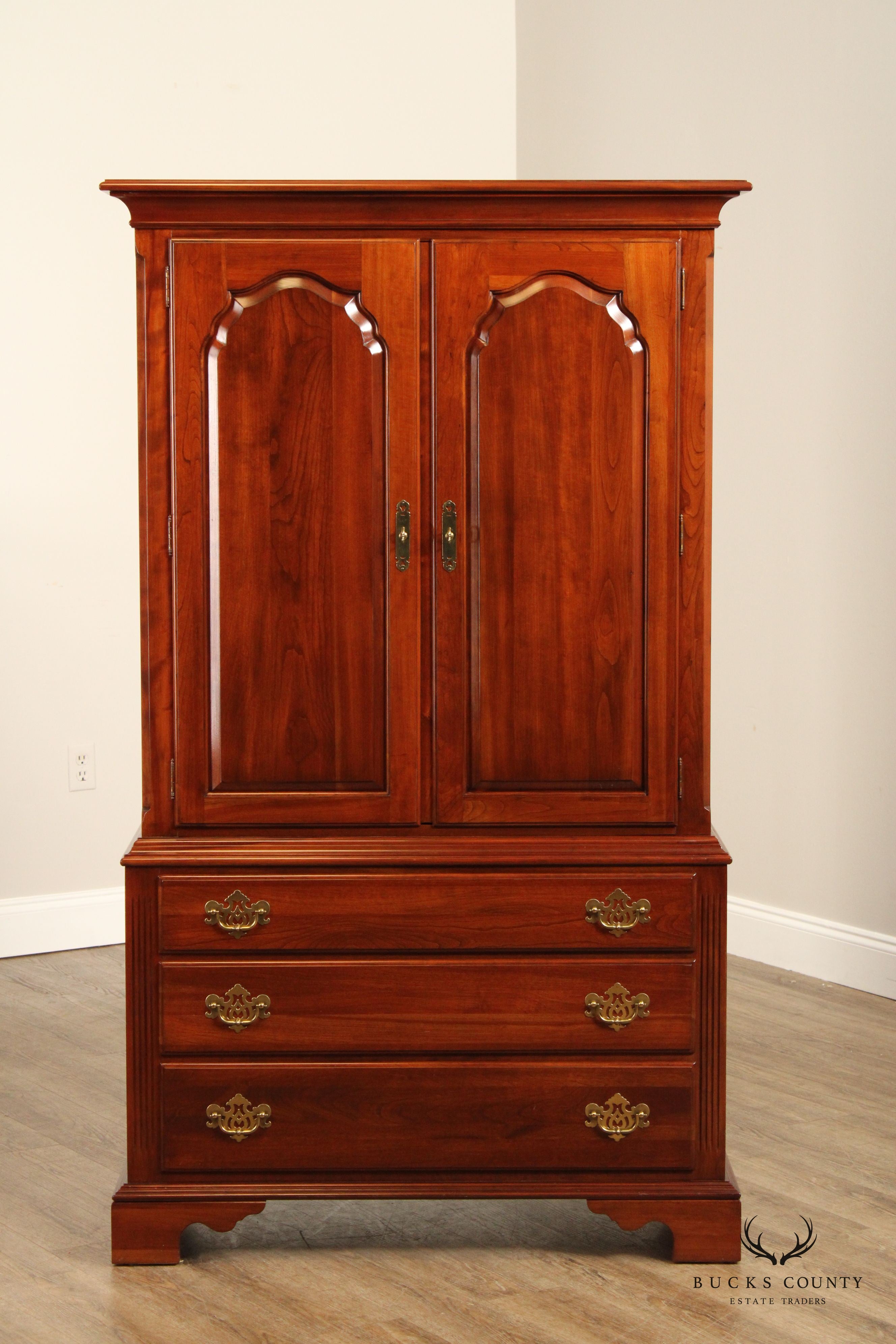 Knob Creek Chippendale Style Cherry Armoire