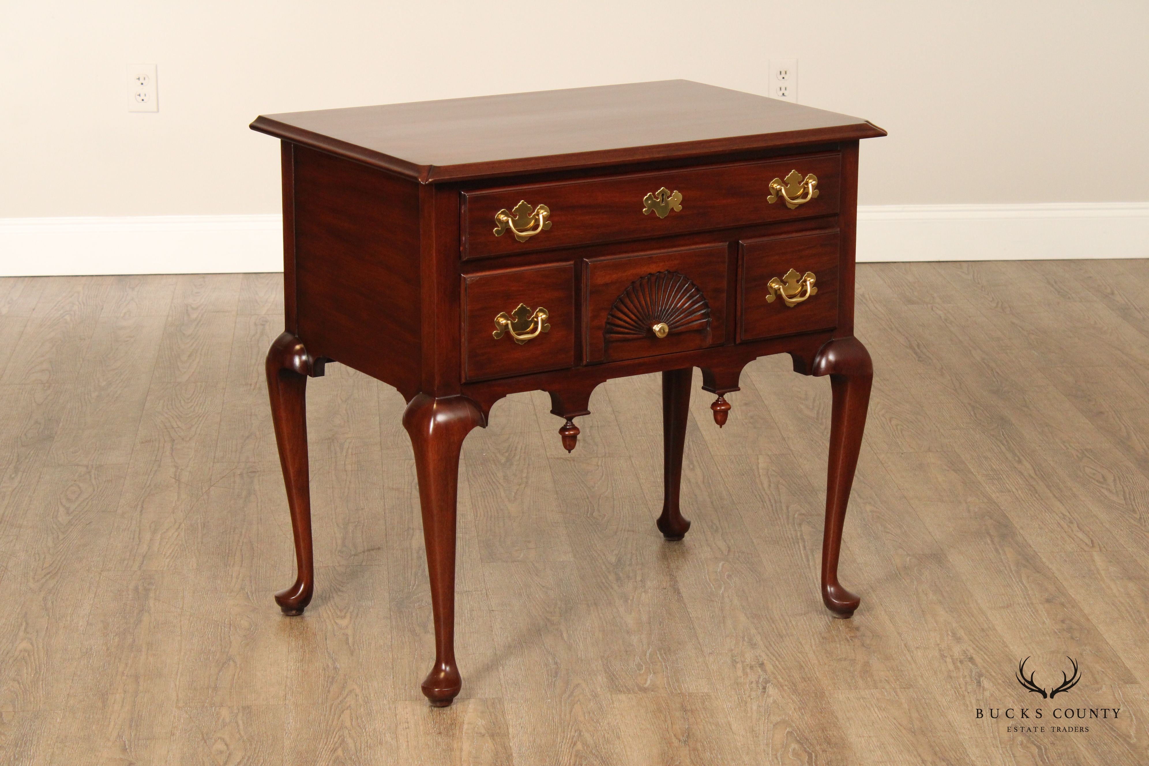 Henkel Harris Queen Anne Style Mahogany Lowboy