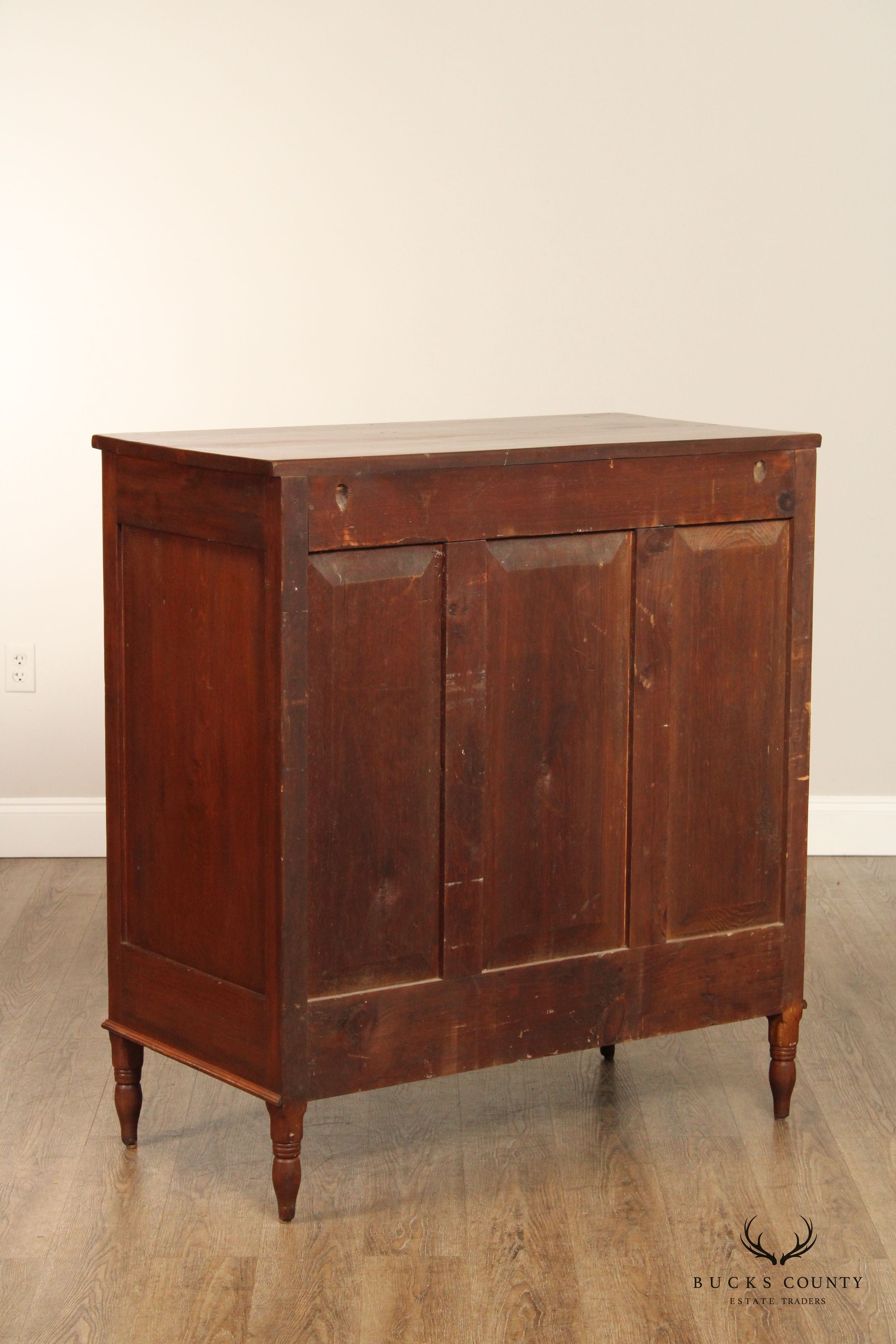 Antique Pennsylvania Sheraton Period Poplar Chest of Drawers