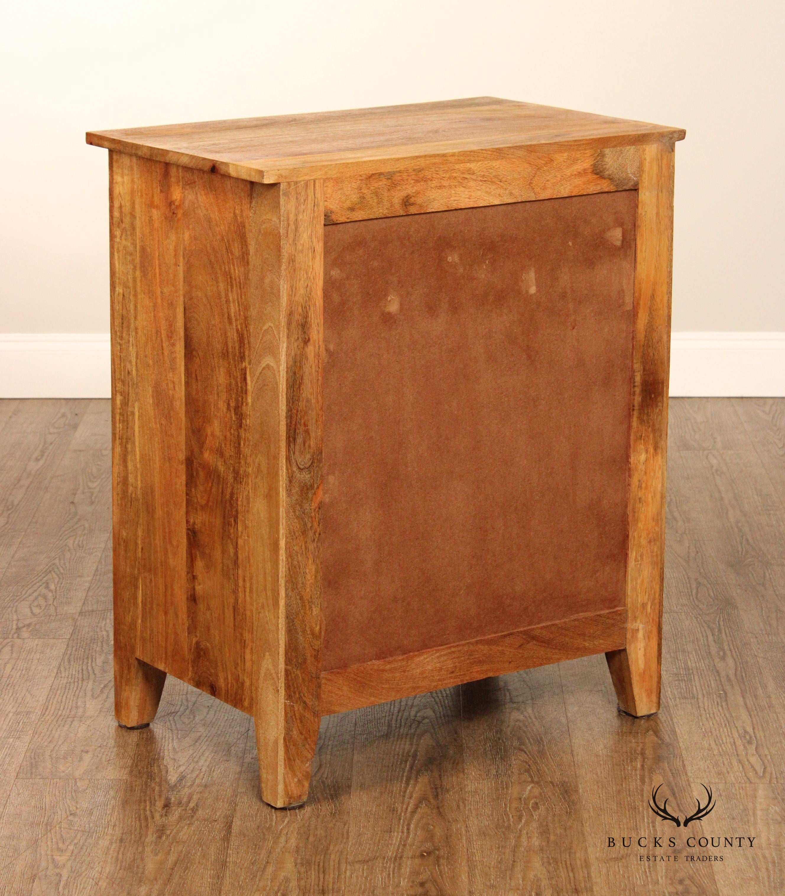 Anglo Indian Style Four Drawer Chest Nightstand