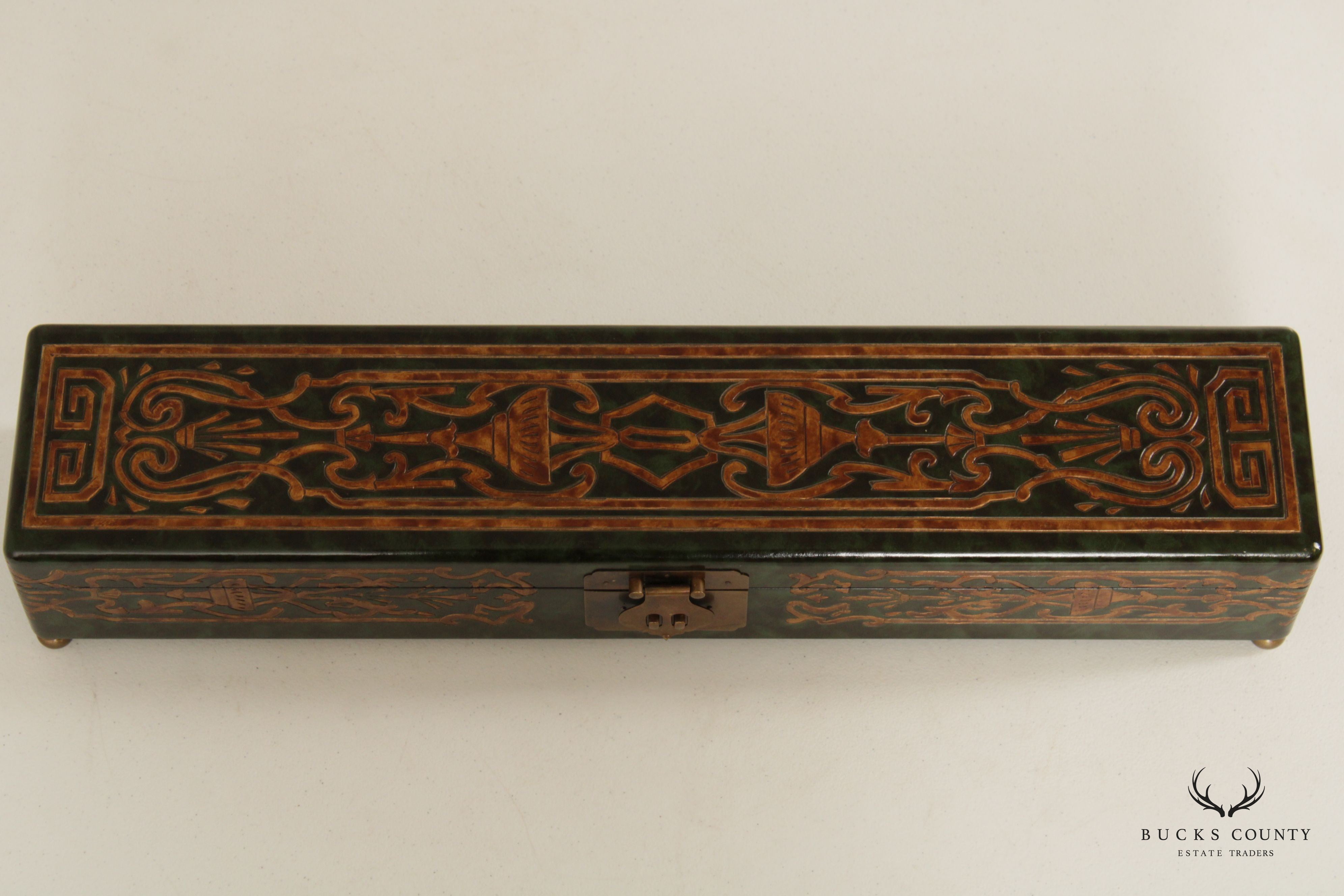 Castilian Imports Parcel Gilt Decorated Long Box