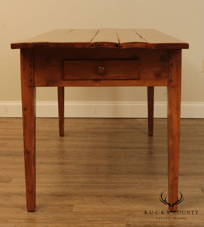 Antique 19th Century French Pine Farmhouse Table