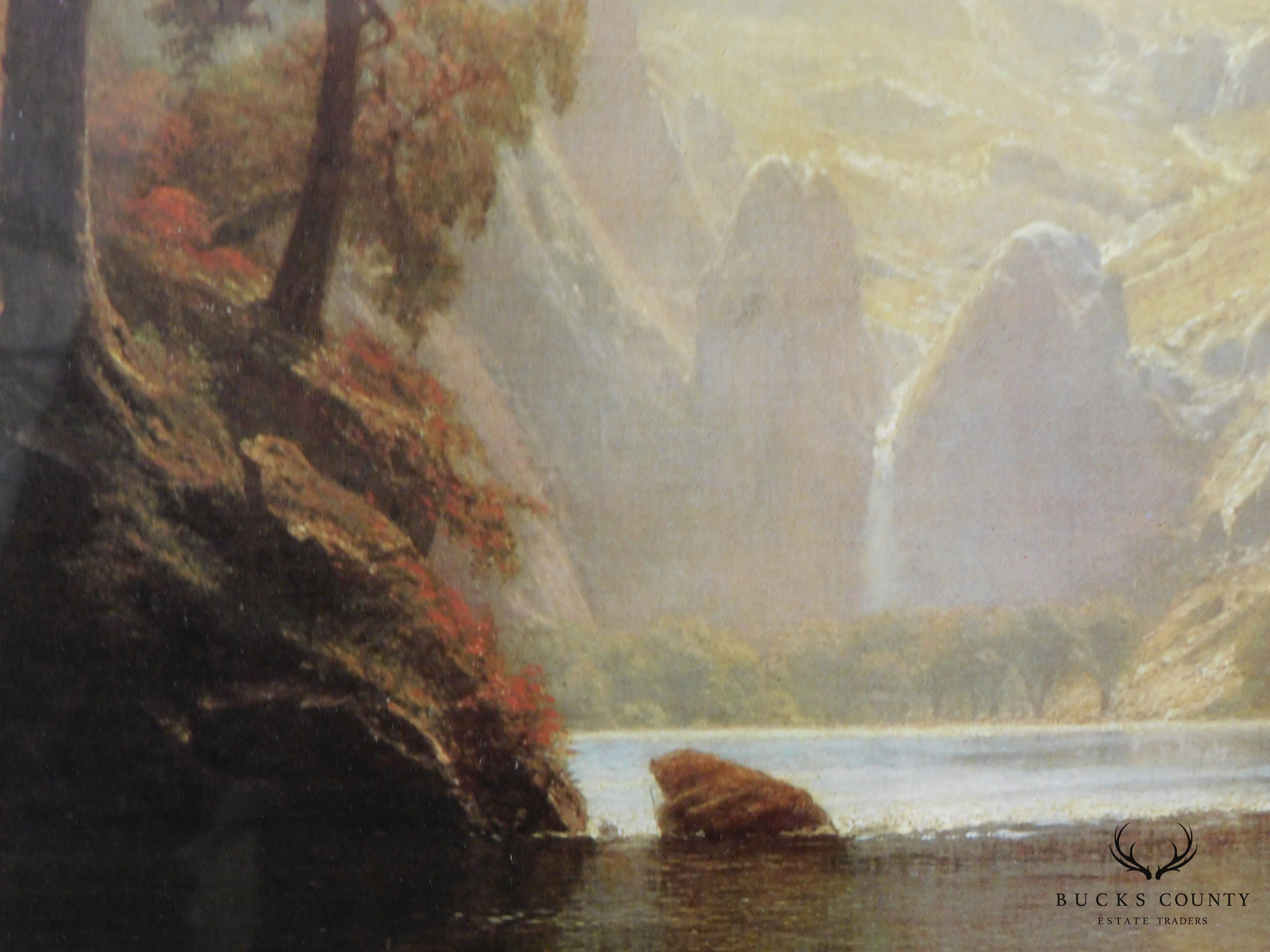 "Sierra Nevada Morning" by Albert Bierstadt Reproduction, Lithograph on Paper Hudson River School