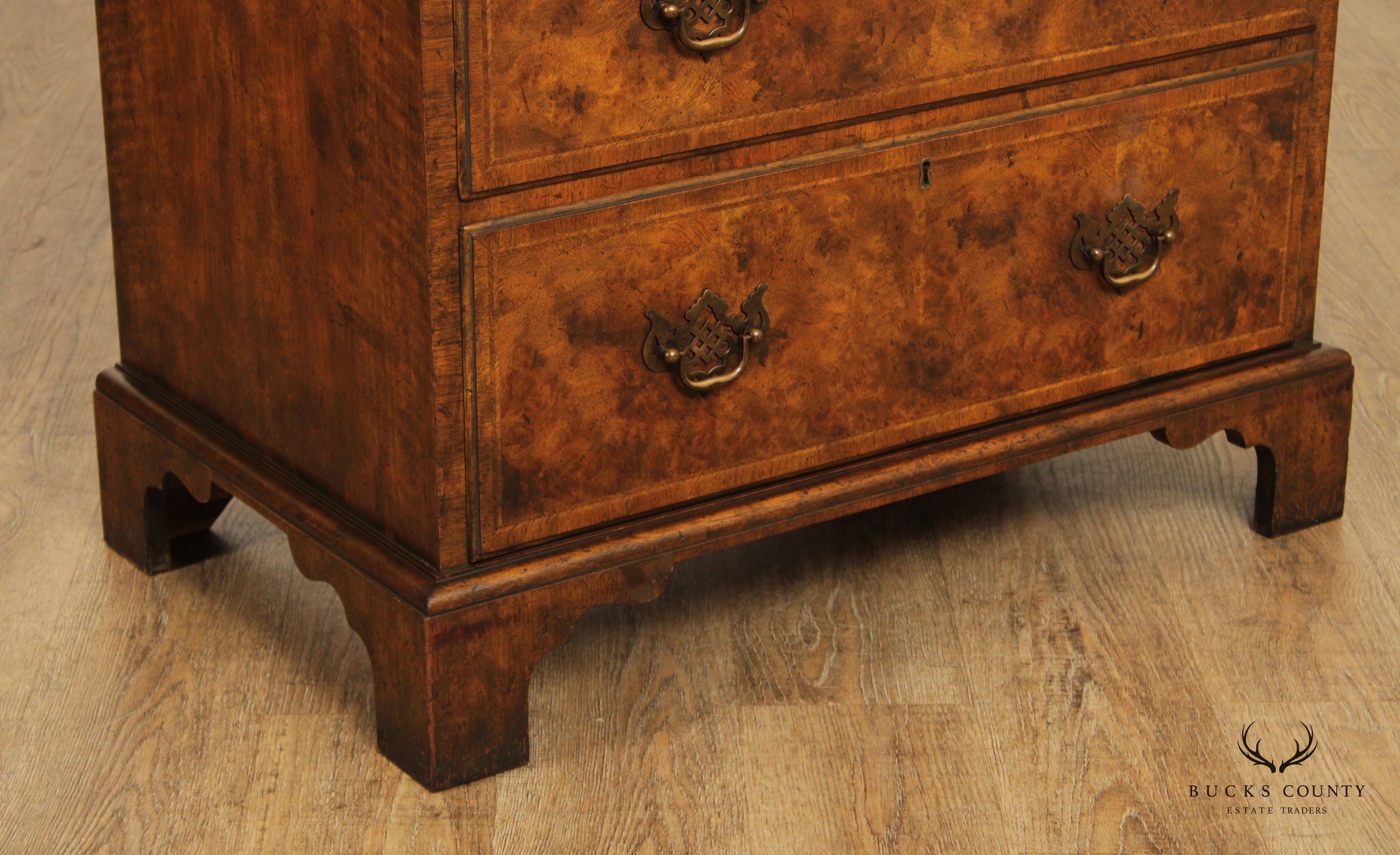 Baker Furniture Georgian Style Walnut Bachelors Chest