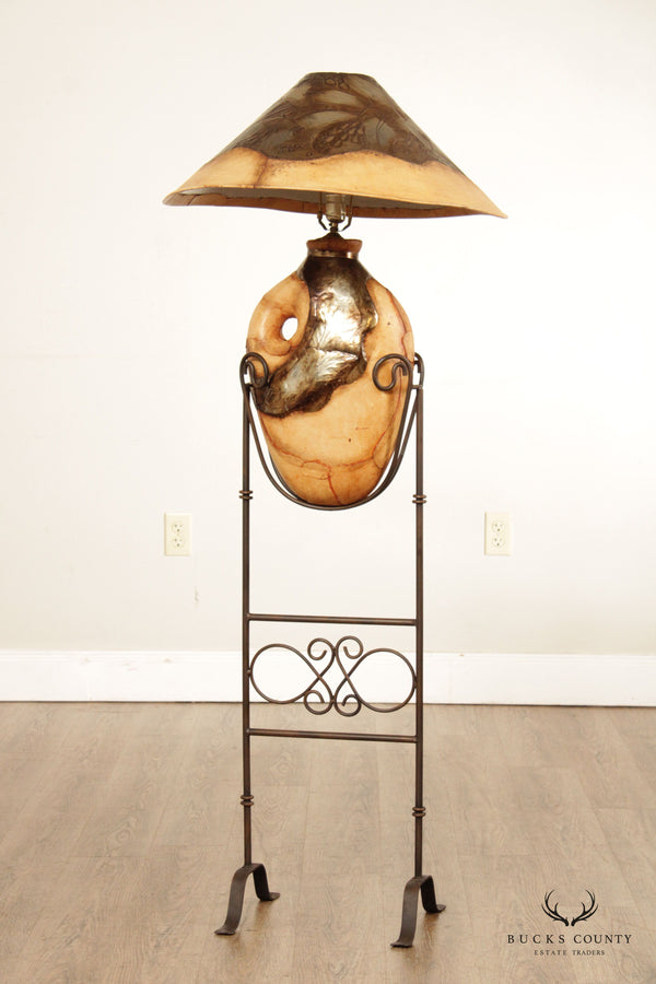 Rustic Style Studio Crafted Sculptural Floor Lamp