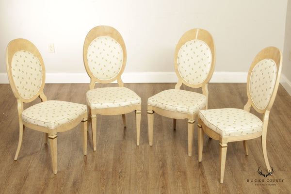 Mastercraft Art Deco Style Set of Four Dining Side Chairs
