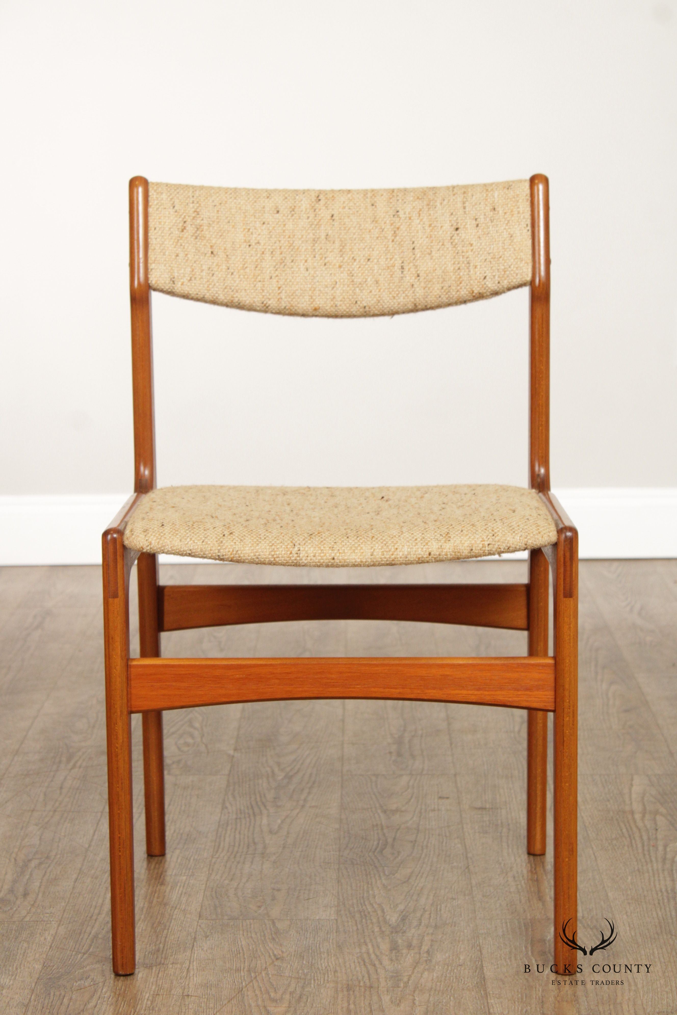 Danish Modern Set of Four Teak Dining Side Chairs