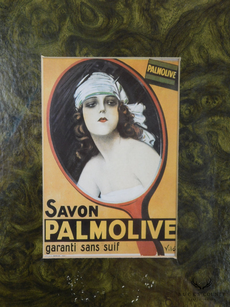 Framed Reproduction "Savon Palmolive" 1920's Advertisement by Vilá Paris