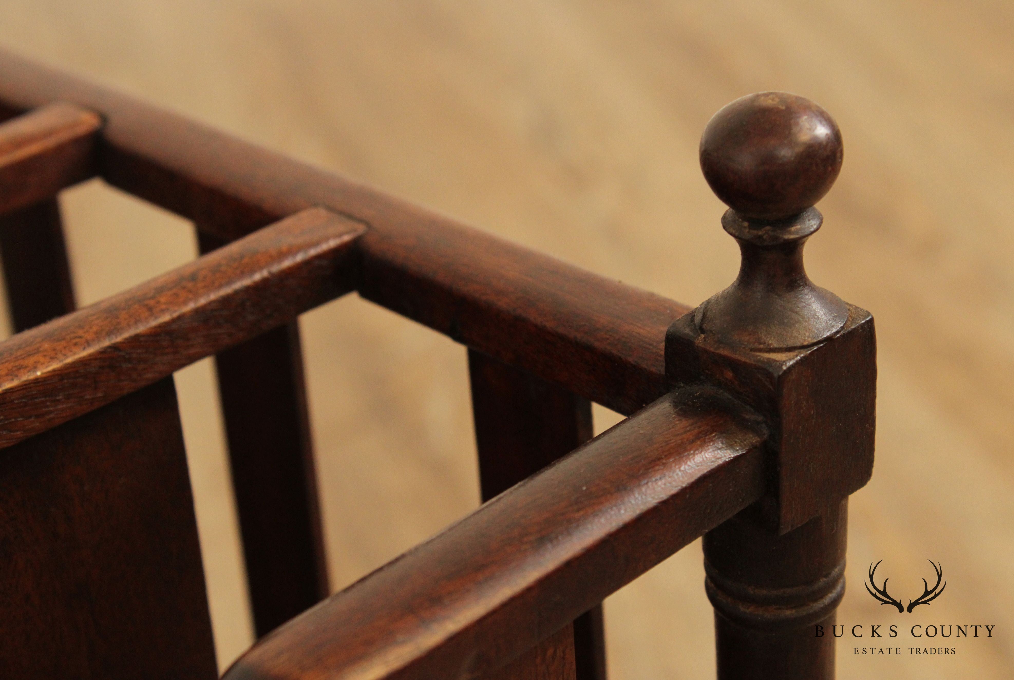 Antique English Regency Style Mahogany Canterbury, Magazine Stand