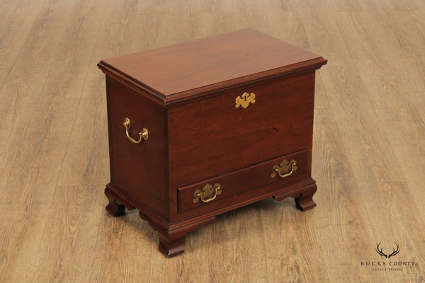 Chippendale Style Vintage Mahogany Small Blanket Chest