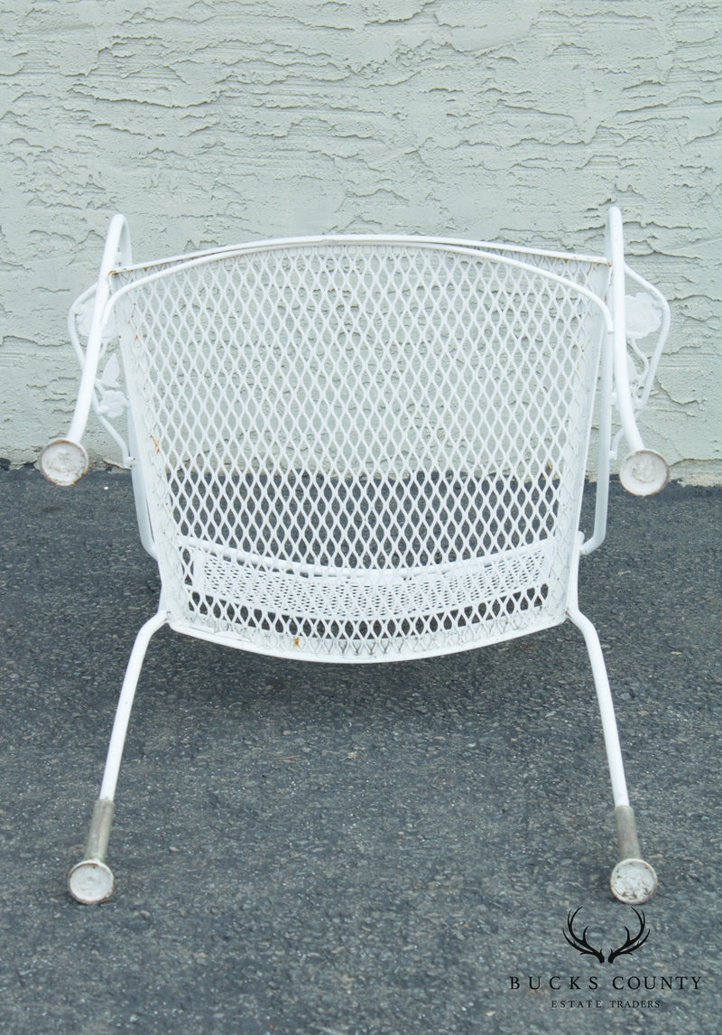 Vintage Set of 5 Wrought Iron Garden Chairs